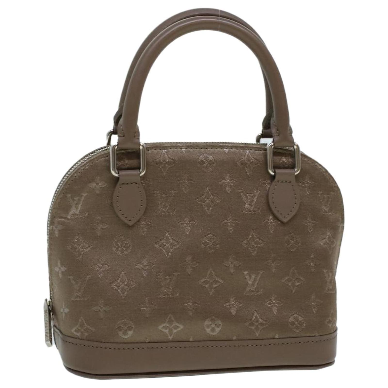 Louis Vuitton Monogram Satin Little Alma Handbag Mini Bag M92147 Brown  Leather