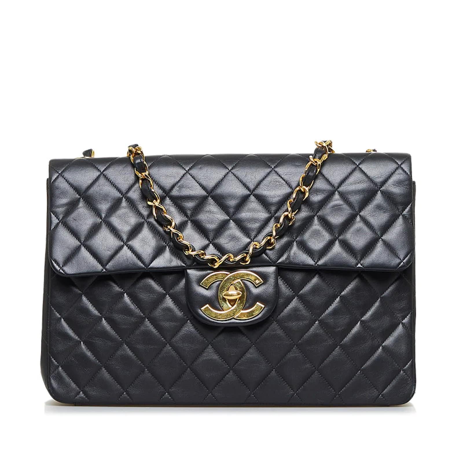 CHANEL Lambskin Quilted Small Perfect Meeting Hobo Black 1271883