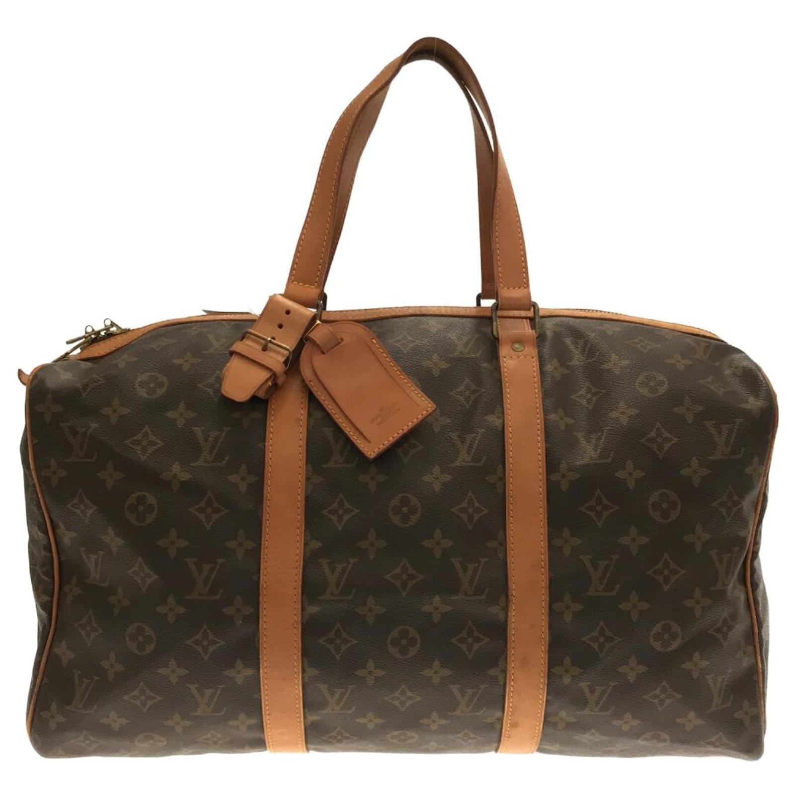 Louis Vuitton Monogram Leather Sac Souple 45 Travel Boston Hand Bag