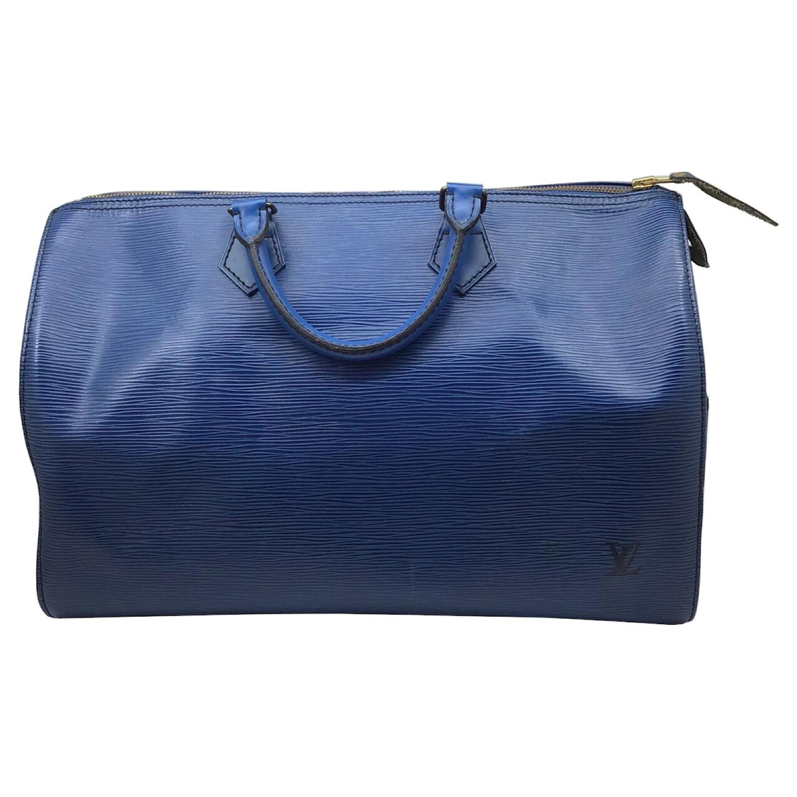 Louis Vuitton Epi Speedy 35 - Blue Handle Bags, Handbags