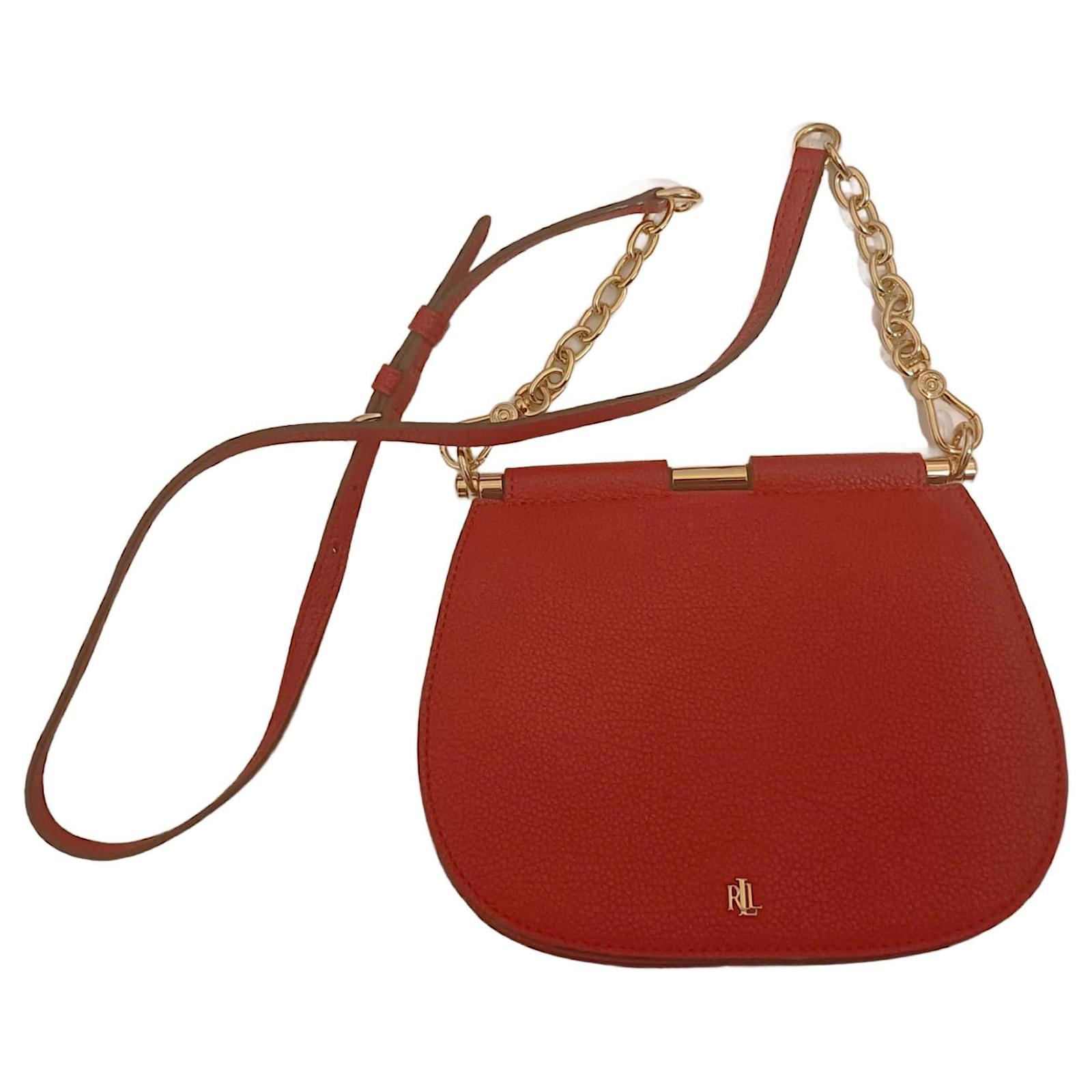 Ralph Lauren Handbags Red Leather ref.915417 - Joli Closet