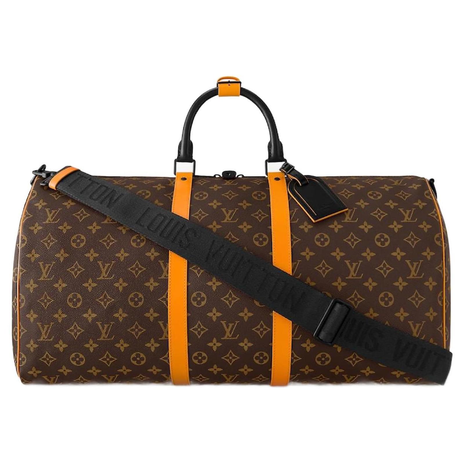 Louis Vuitton LV Keepall Macassar 55 Brown Cloth ref.915552 - Joli Closet