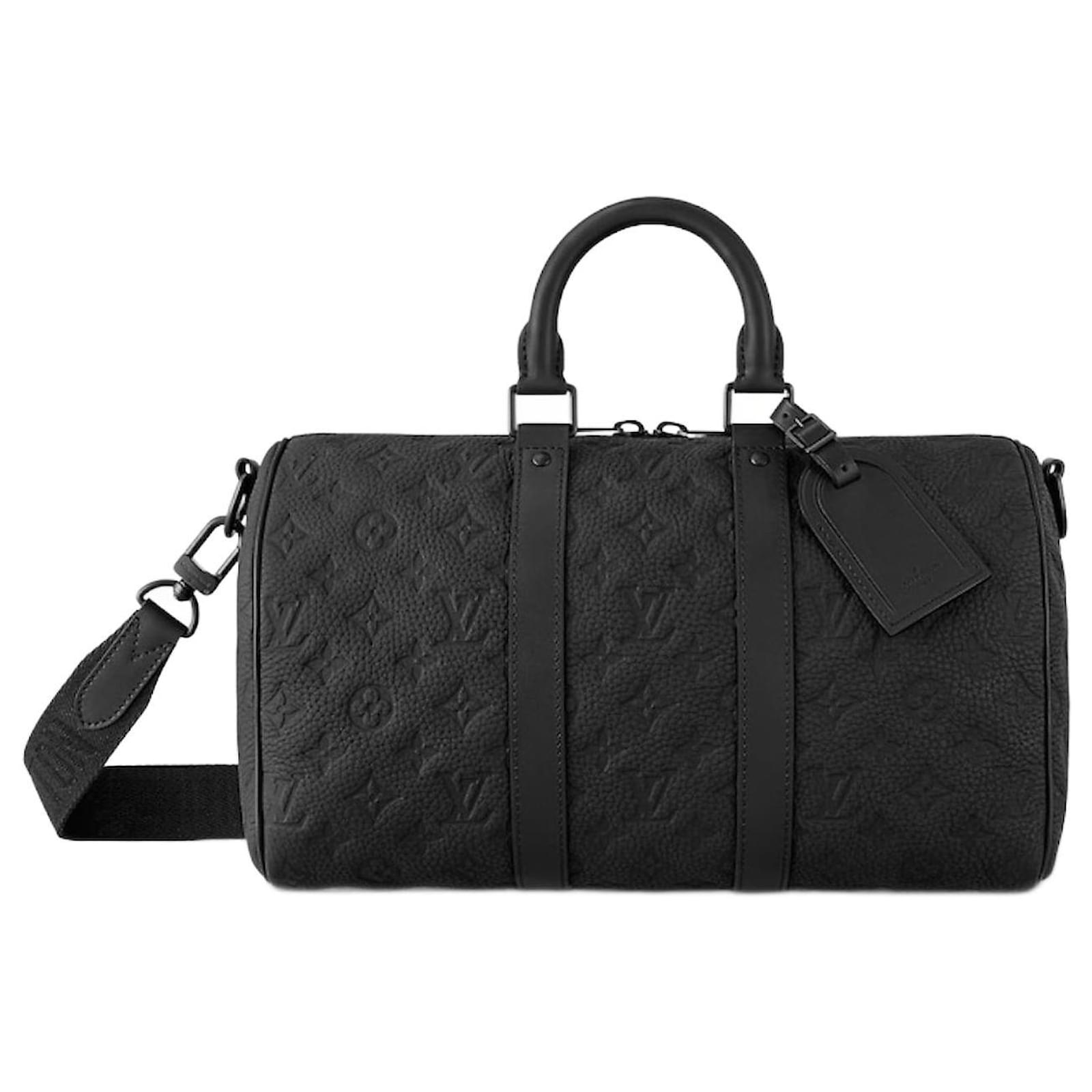 Louis Vuitton LV Keepall 35 monogram black Leather ref.915556