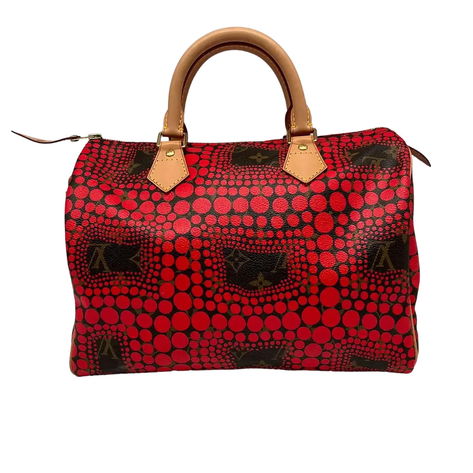 Louis Vuitton x Kusama Yayoi 2012 Limited Edition Speedy 30 Red / Very good  Cotton ref.915599 - Joli Closet