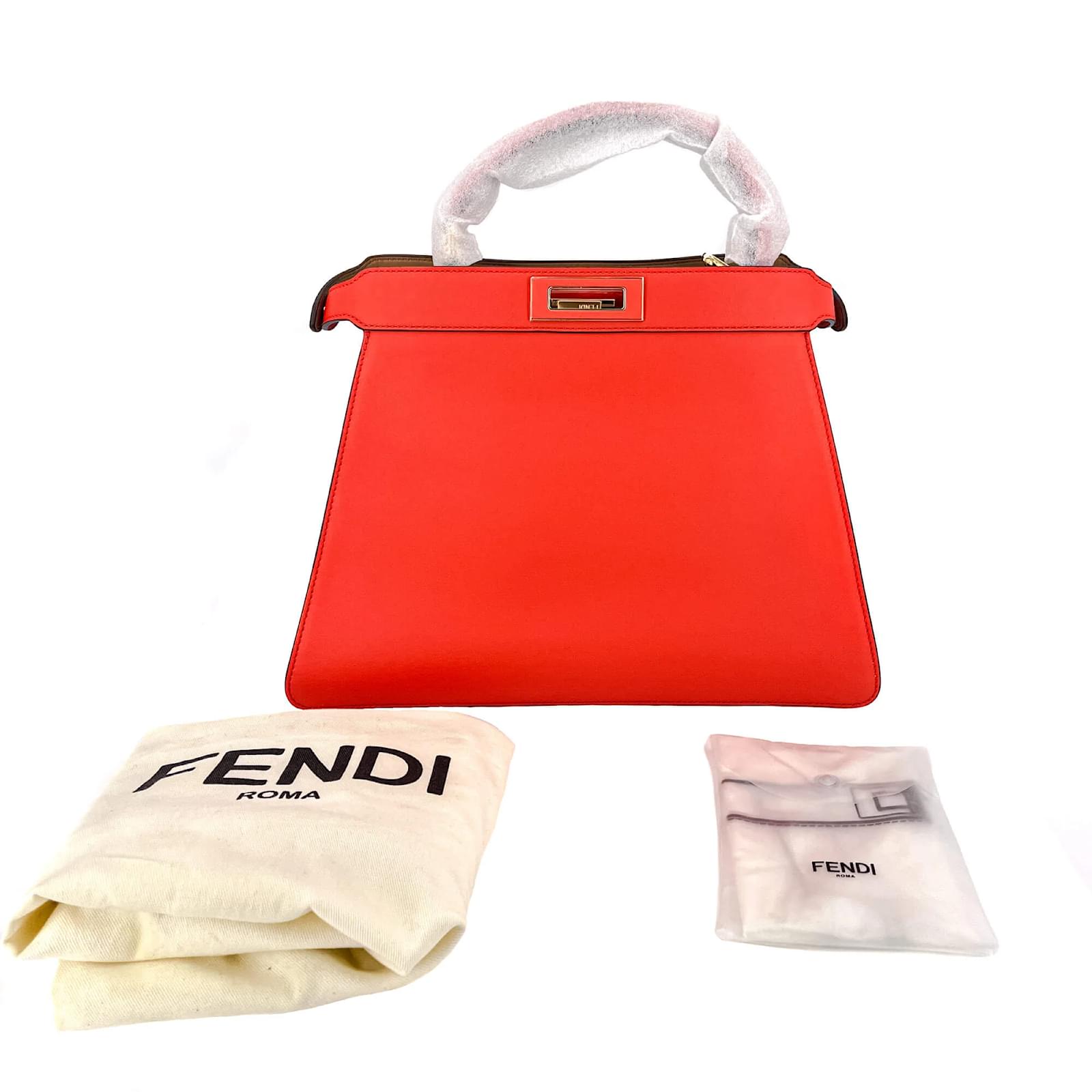 Fendi Leather Micro Peekaboo Handle Bag