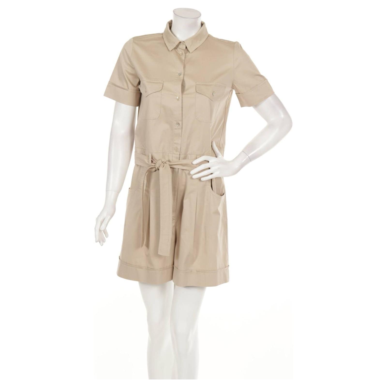 Marella Jumpsuits Beige Cotton Elastane ref.915741 - Joli Closet