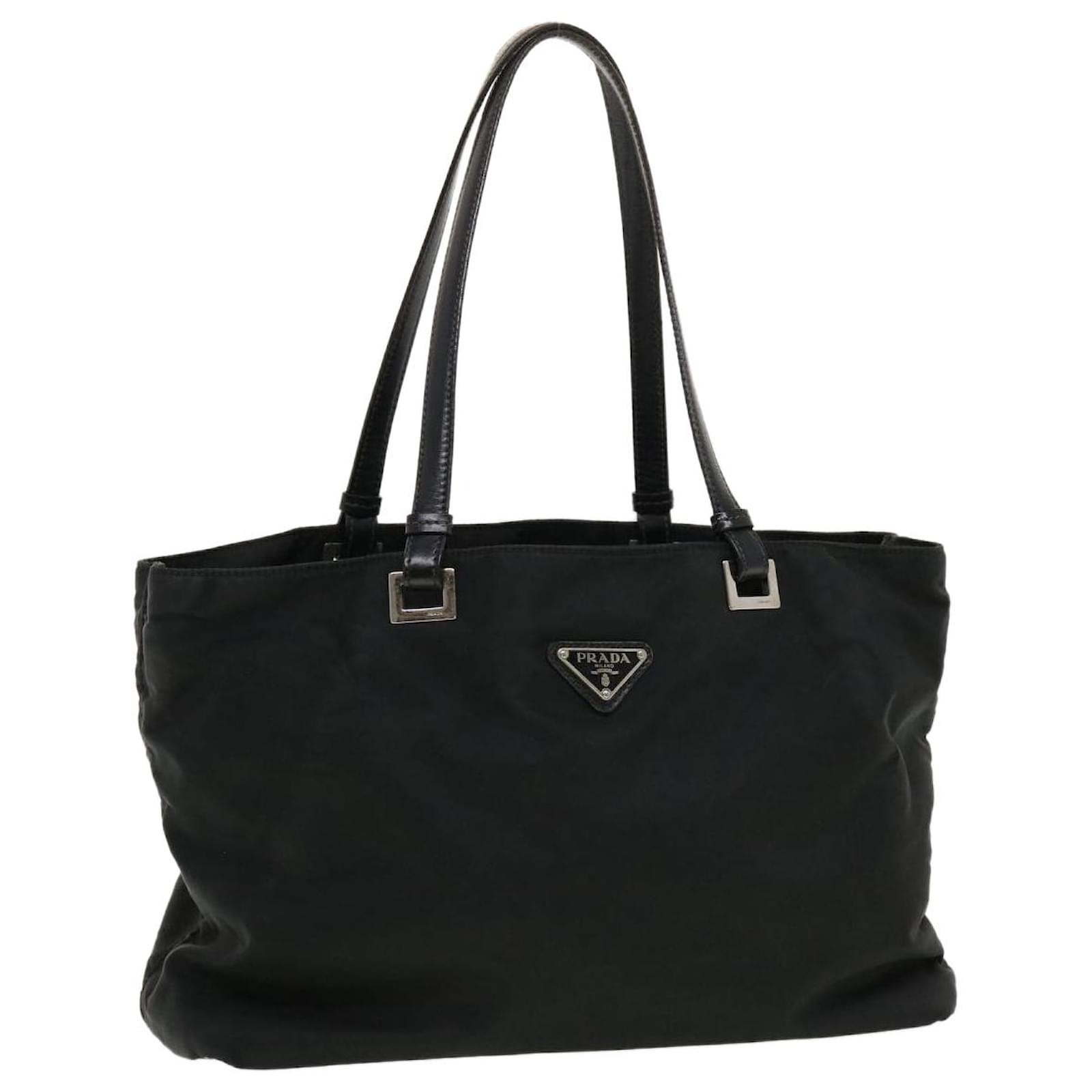 Prada Tasche Nylon-Einkaufskette Schwarz ref.941153 - Joli Closet