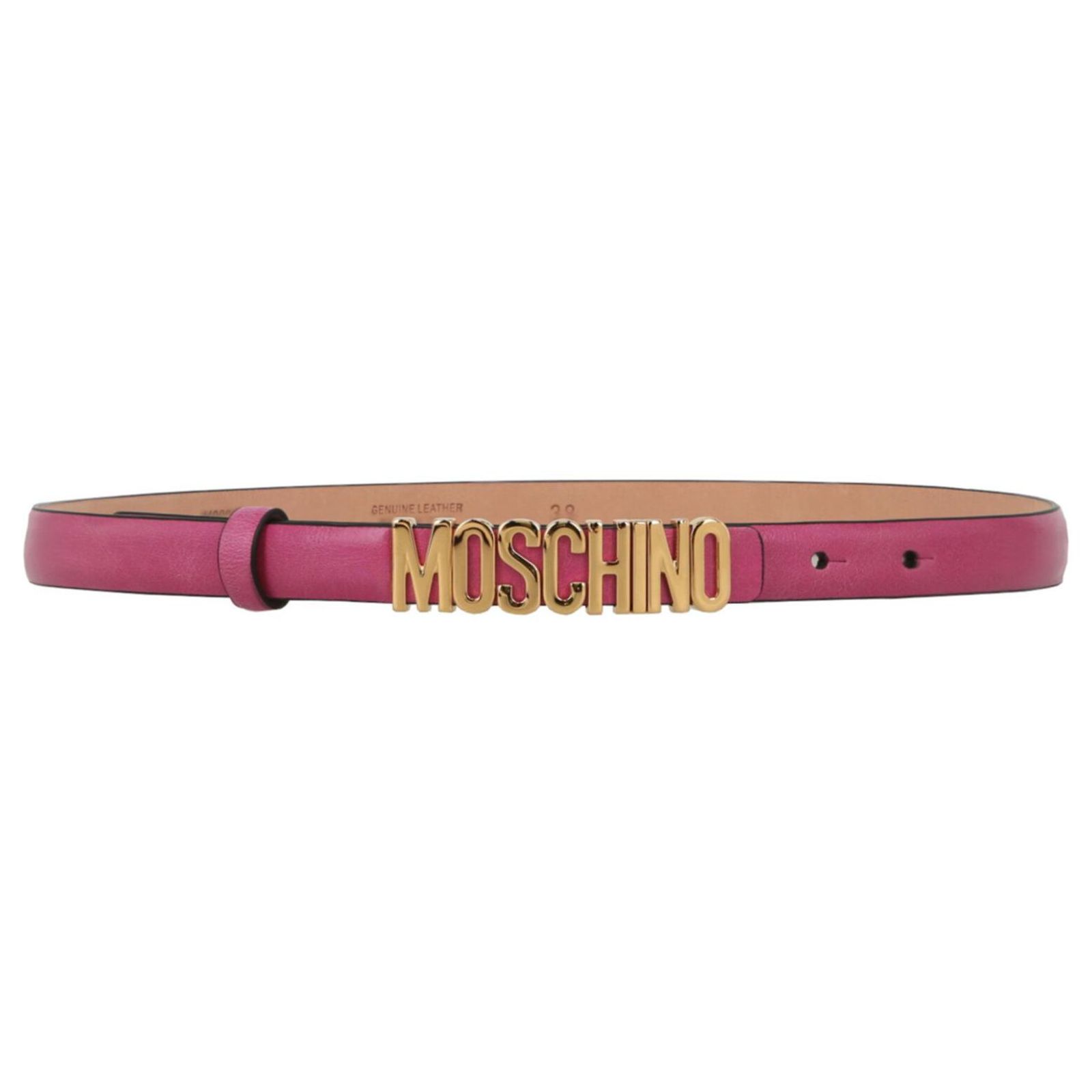 Logo Calfskin Leather Skinny Belt
MOSCHINO Moschino Skinny Patent Leather Belt - Blue Belts  main image 2