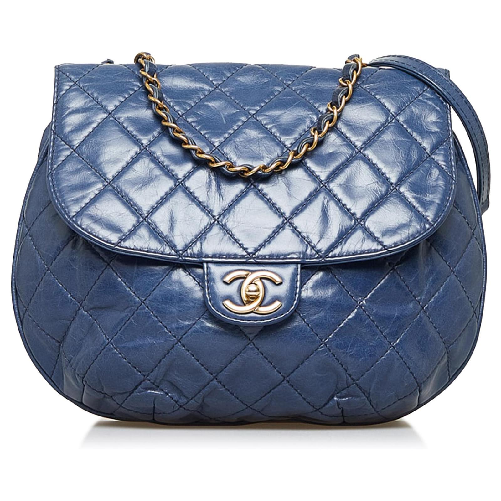 Chanel Fabric Bubble Quilted CC Flap Bag