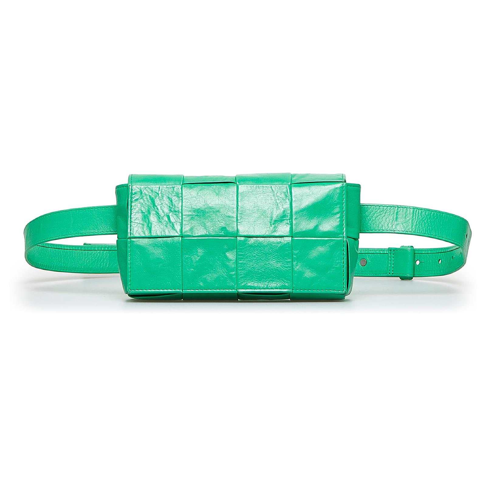Bottega Veneta Green Intrecciato Cassette Belt Bag Leather Pony-style  calfskin ref.916610 - Joli Closet
