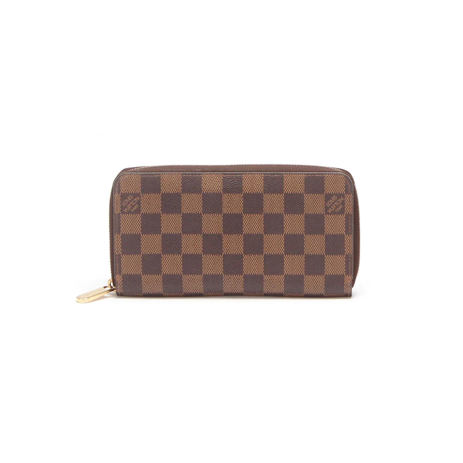 Portefeuille Zippy Toile Damier Ébène - Portefeuilles et petite  maroquinerie de luxe, Femme N60046