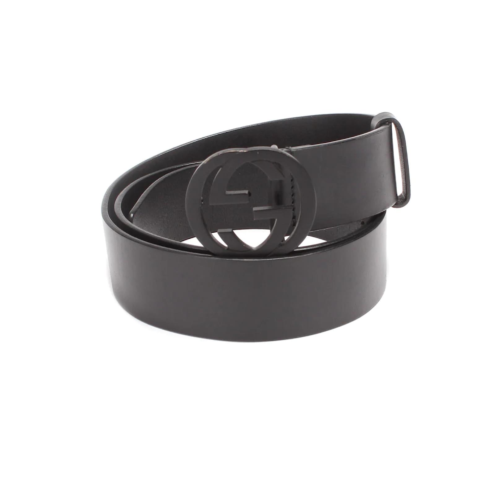 Gucci Leather Belt with Interlocking G Buckle