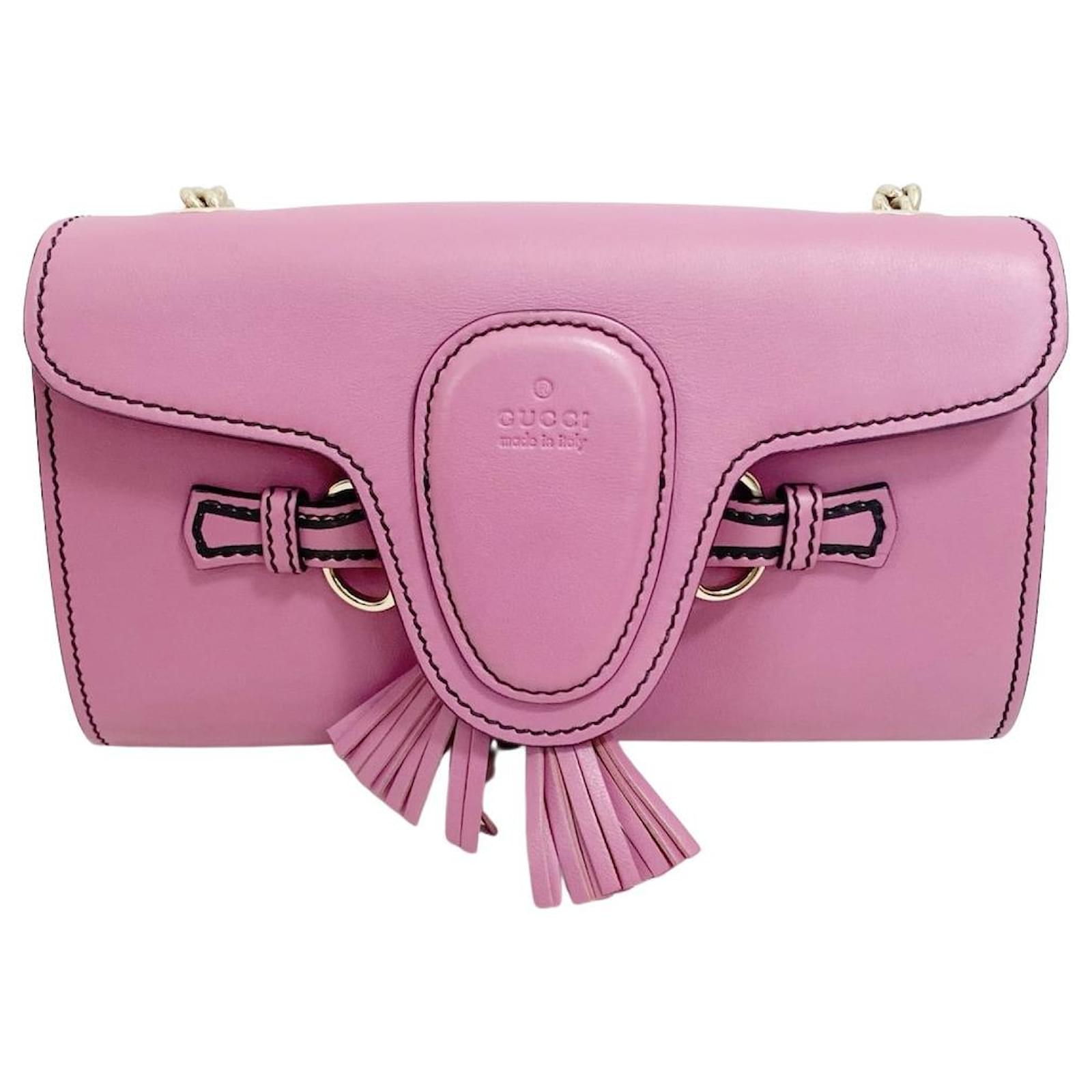 Gucci Purple Leather Emily Chain Small Shoulder Bag