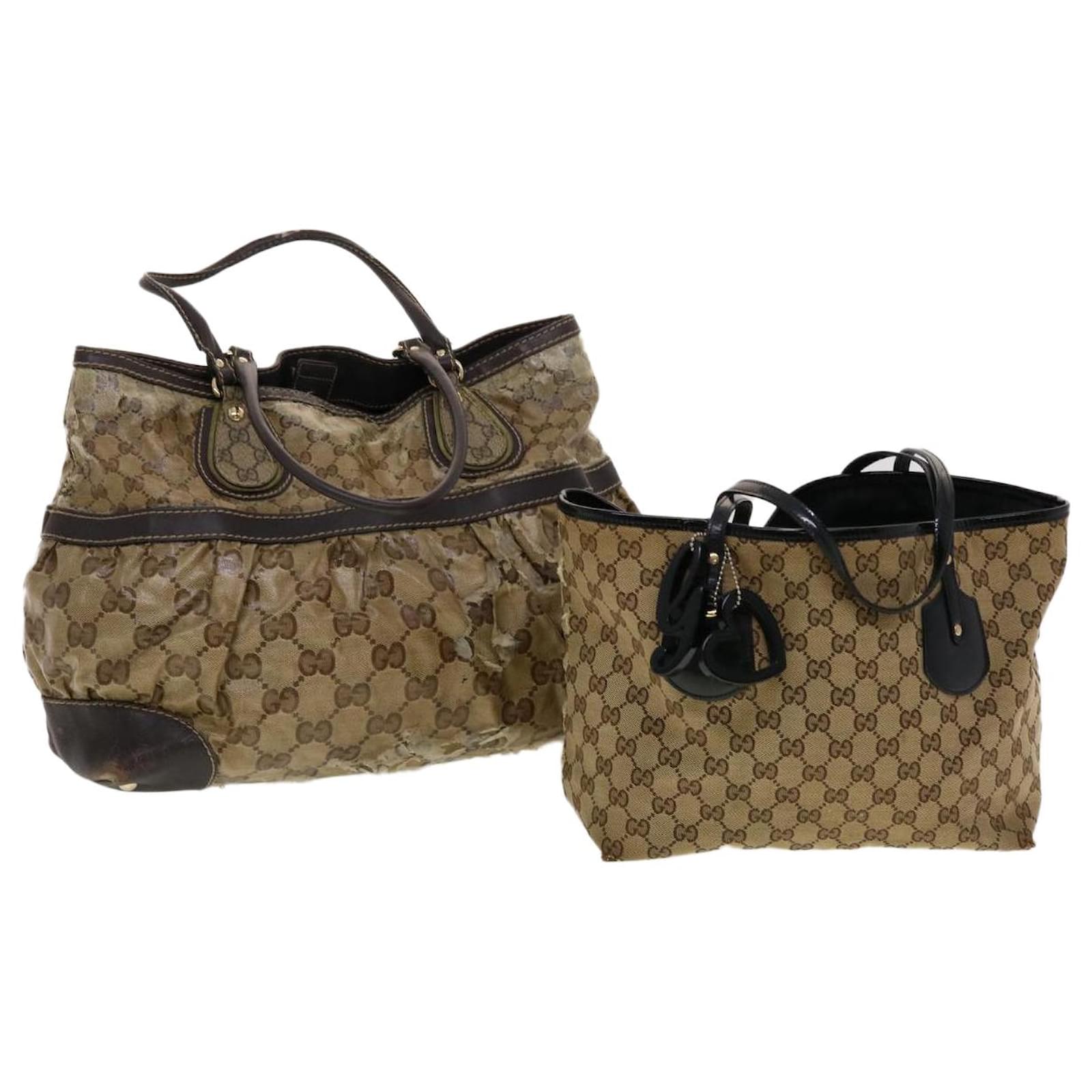 Brown Gucci GG Crystal Shoulder Bag