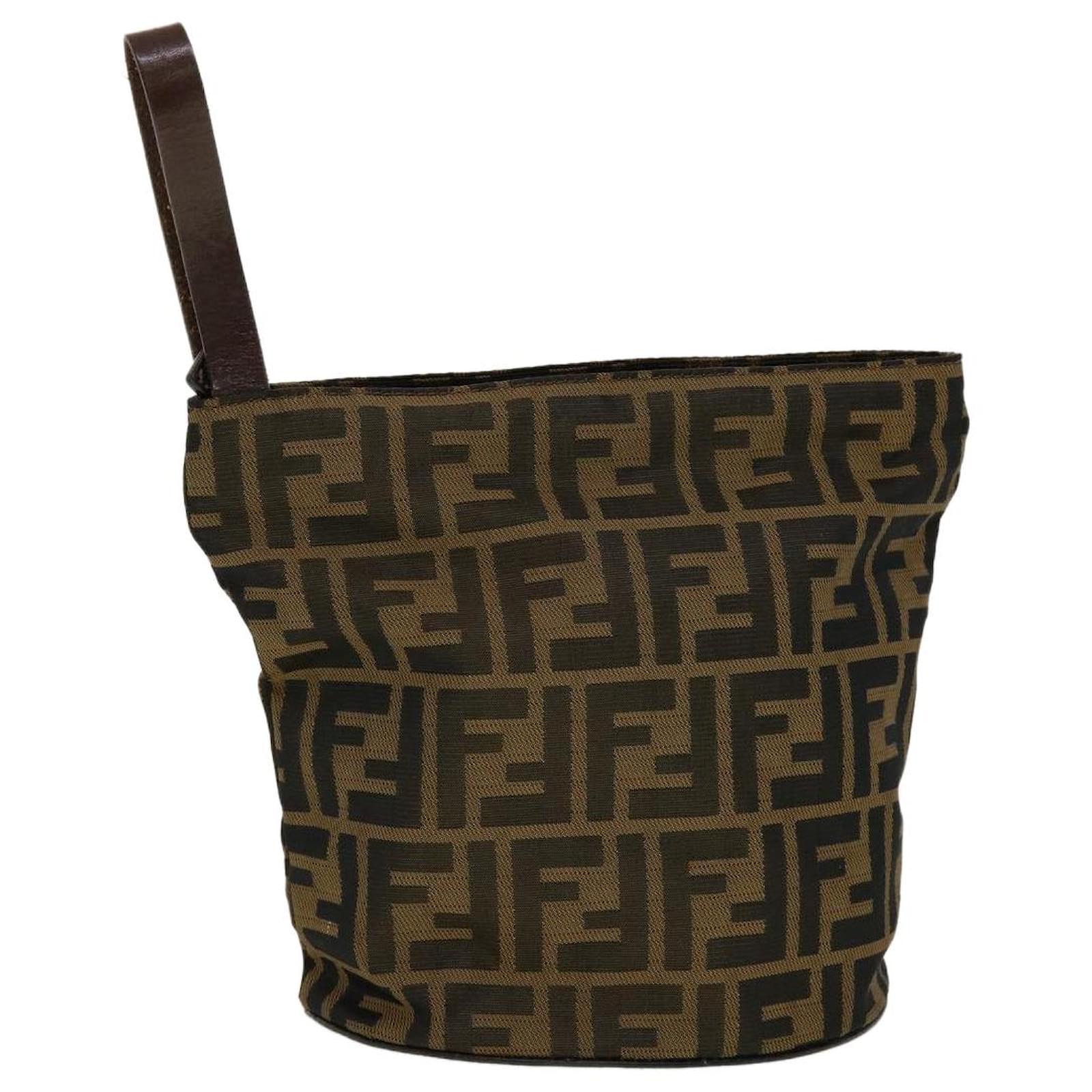 Fendi Pochette Bag in Brown Zucca Canvas