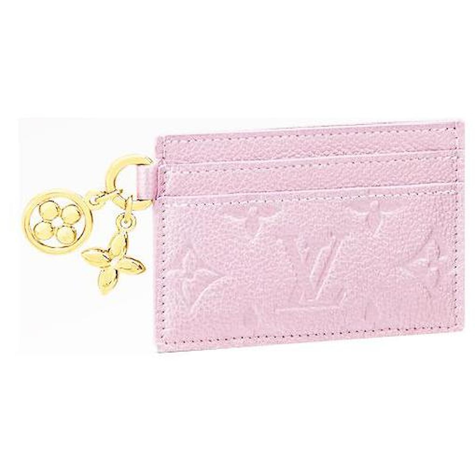 Louis Vuitton LV Charms Card Holder, Pink, One Size