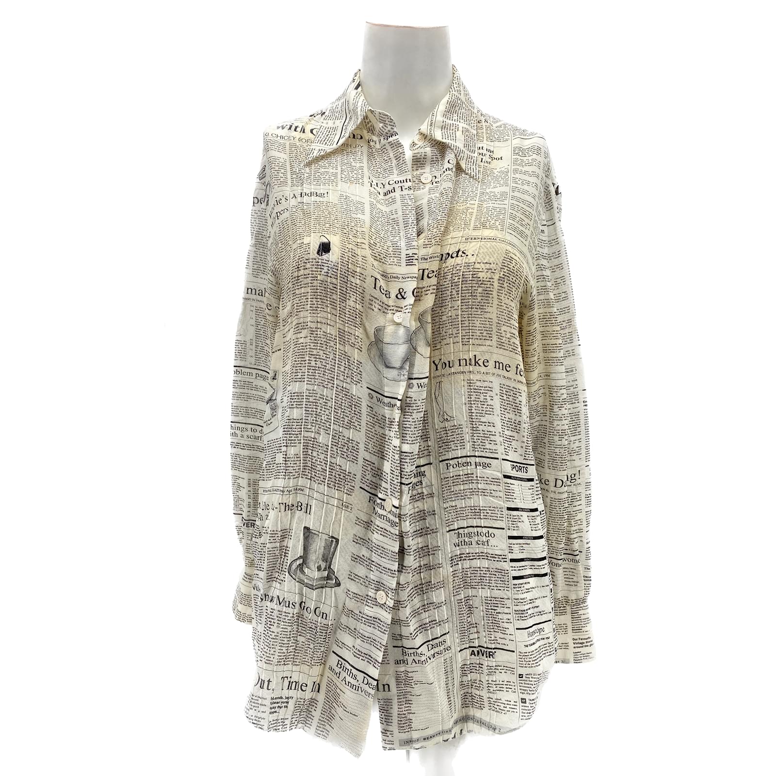 JOHN GALLIANO Tops T.fr 42 silk White ref.917857 - Joli Closet