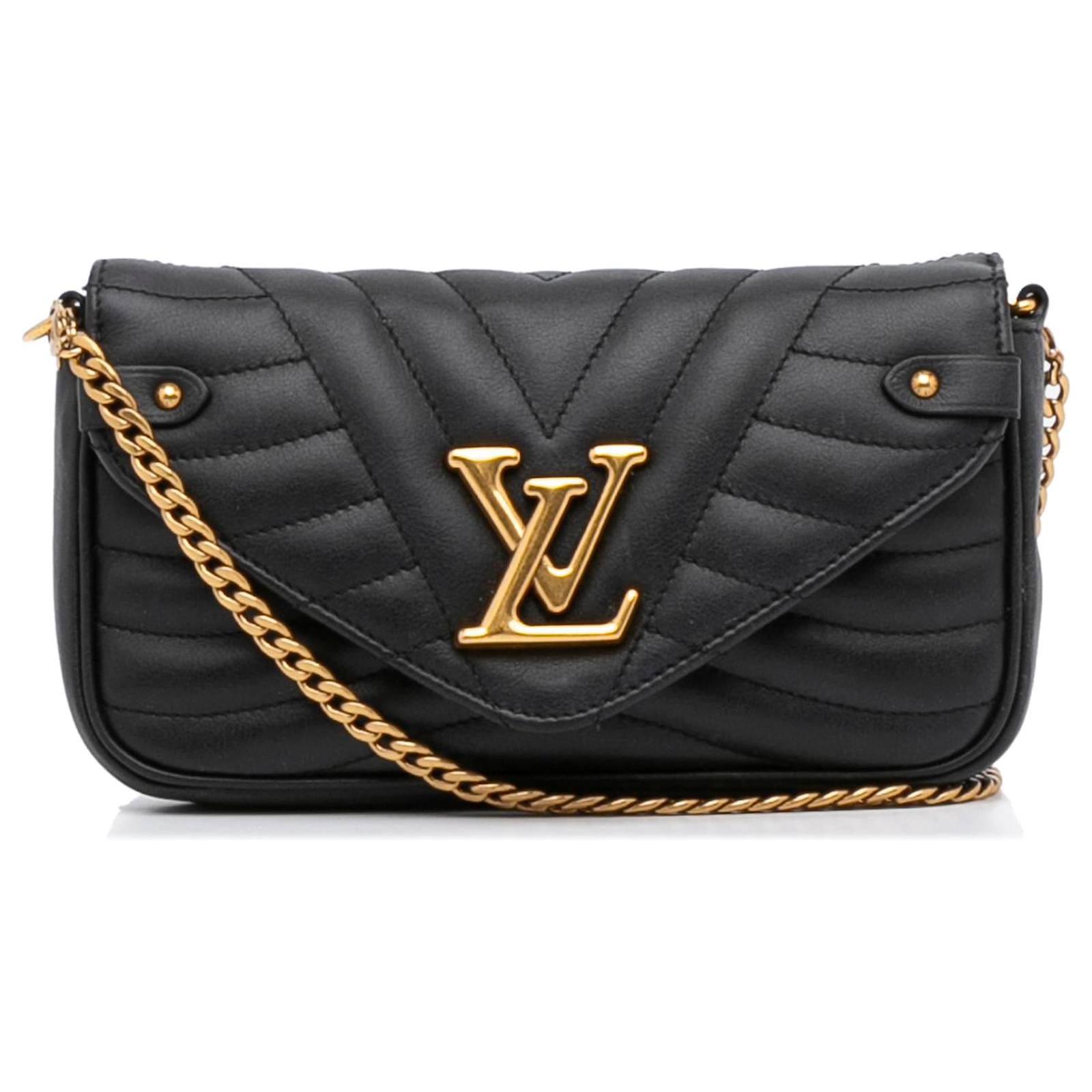 Louis Vuitton Black Quilted Calfskin Leather New Wave Chain Tote