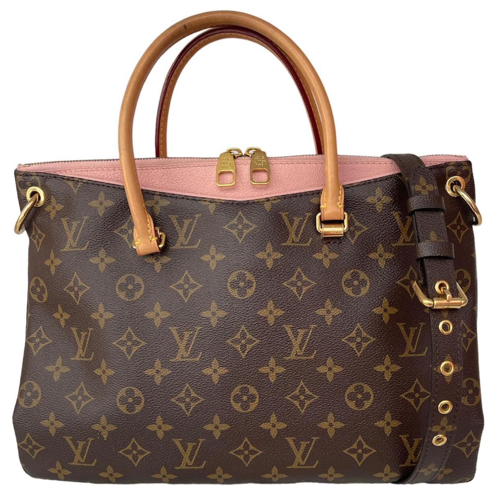Pallas Louis Vuitton Handbags Brown Pink Cloth ref.918559 - Joli Closet