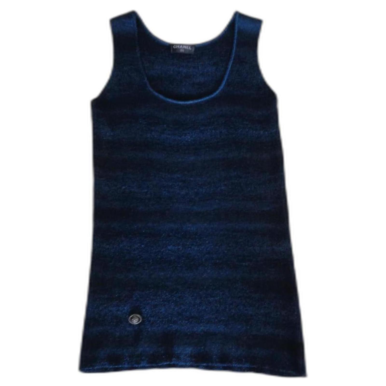 Débardeur de fitness synthétique bleu marine pour femme JAKED
