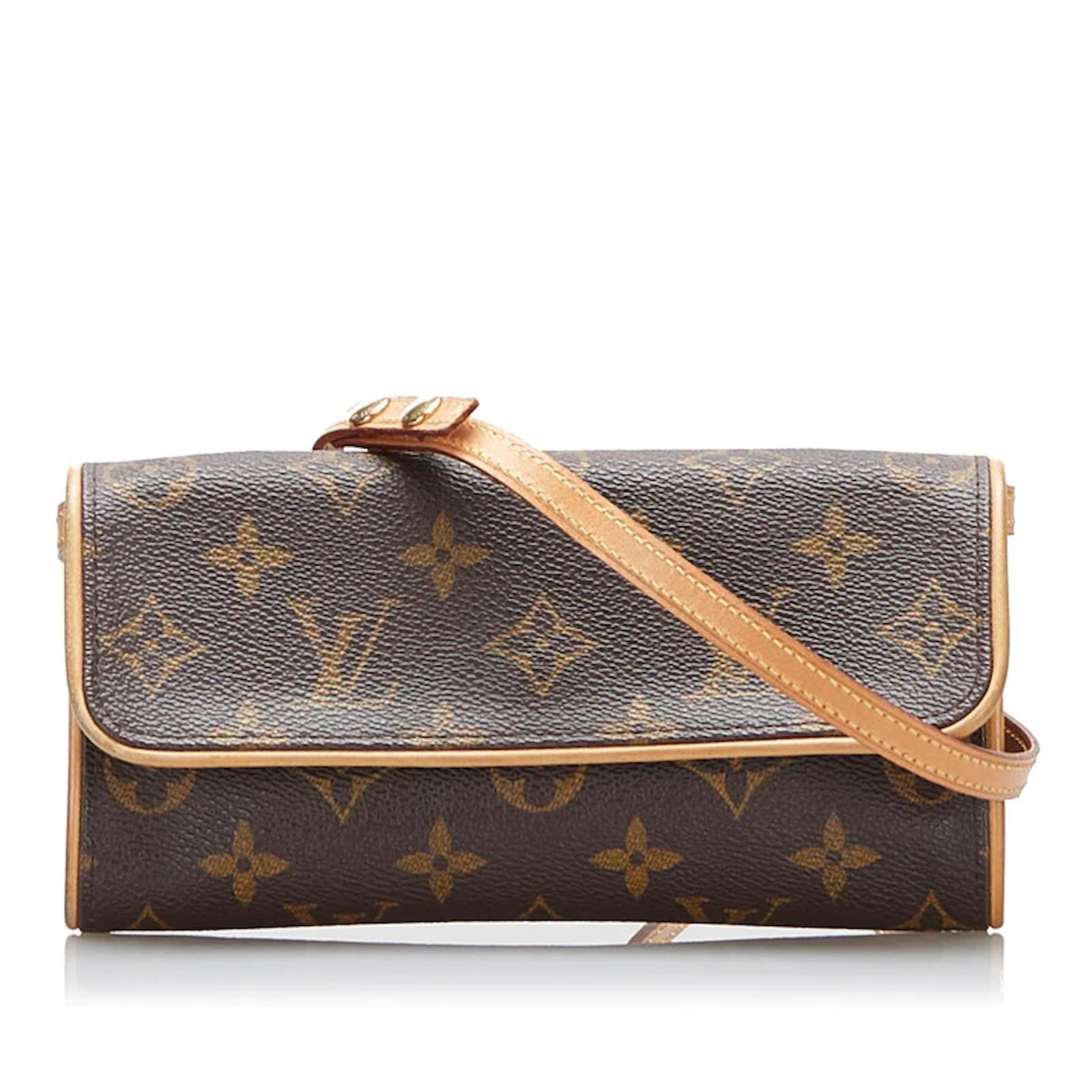 Louis Vuitton Monogram Pochette Twin PM M51854 Brown Cloth ref.918724 -  Joli Closet