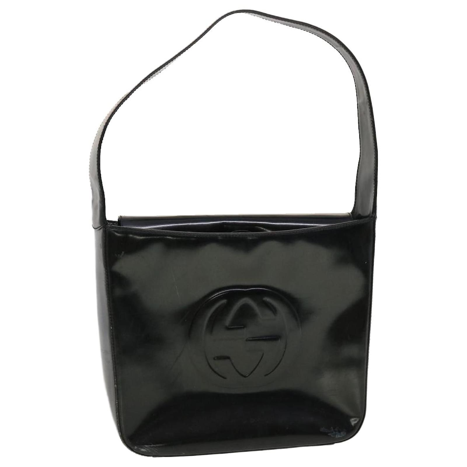 GUCCI Shoulder Bag Leather Black Auth fm2309 ref.919972