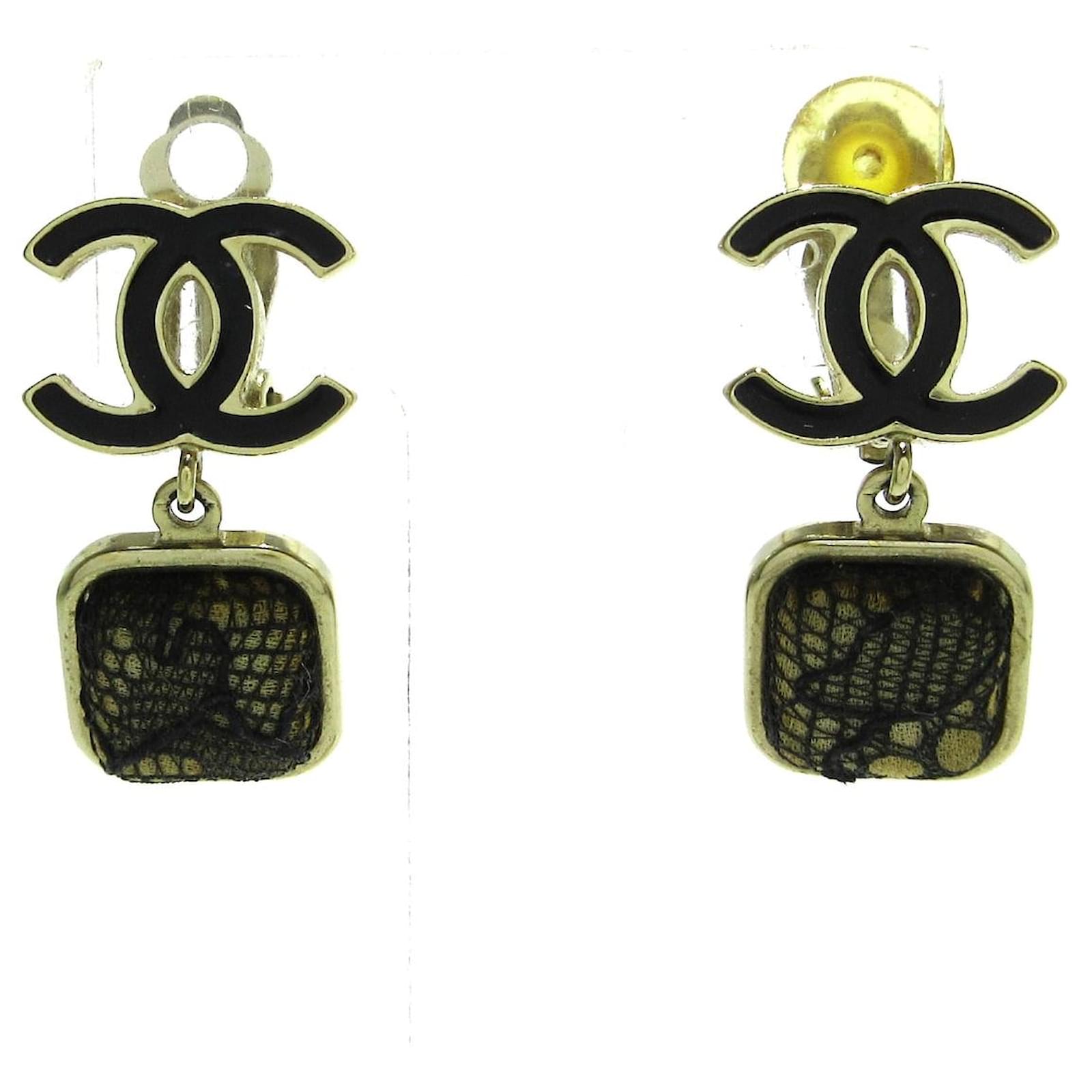 chanel coco mark earrings