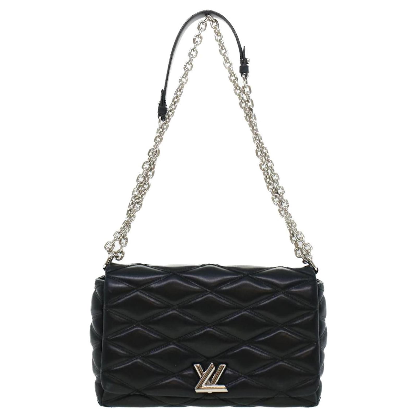 Louis Vuitton Black Quilted Vernis GO-14 Malletage PM Bag