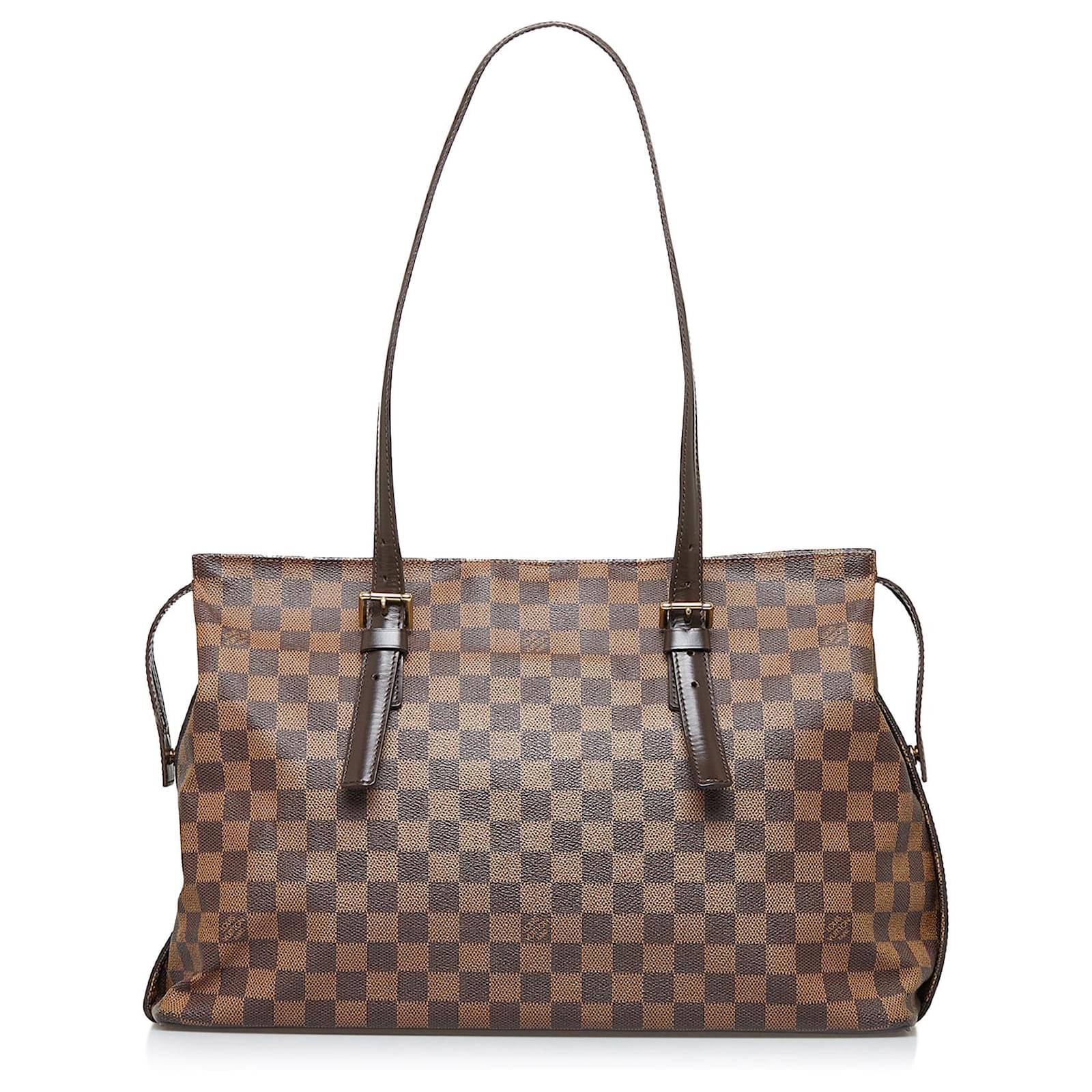 Brown Louis Vuitton Damier Ebene Chelsea Shoulder Bag