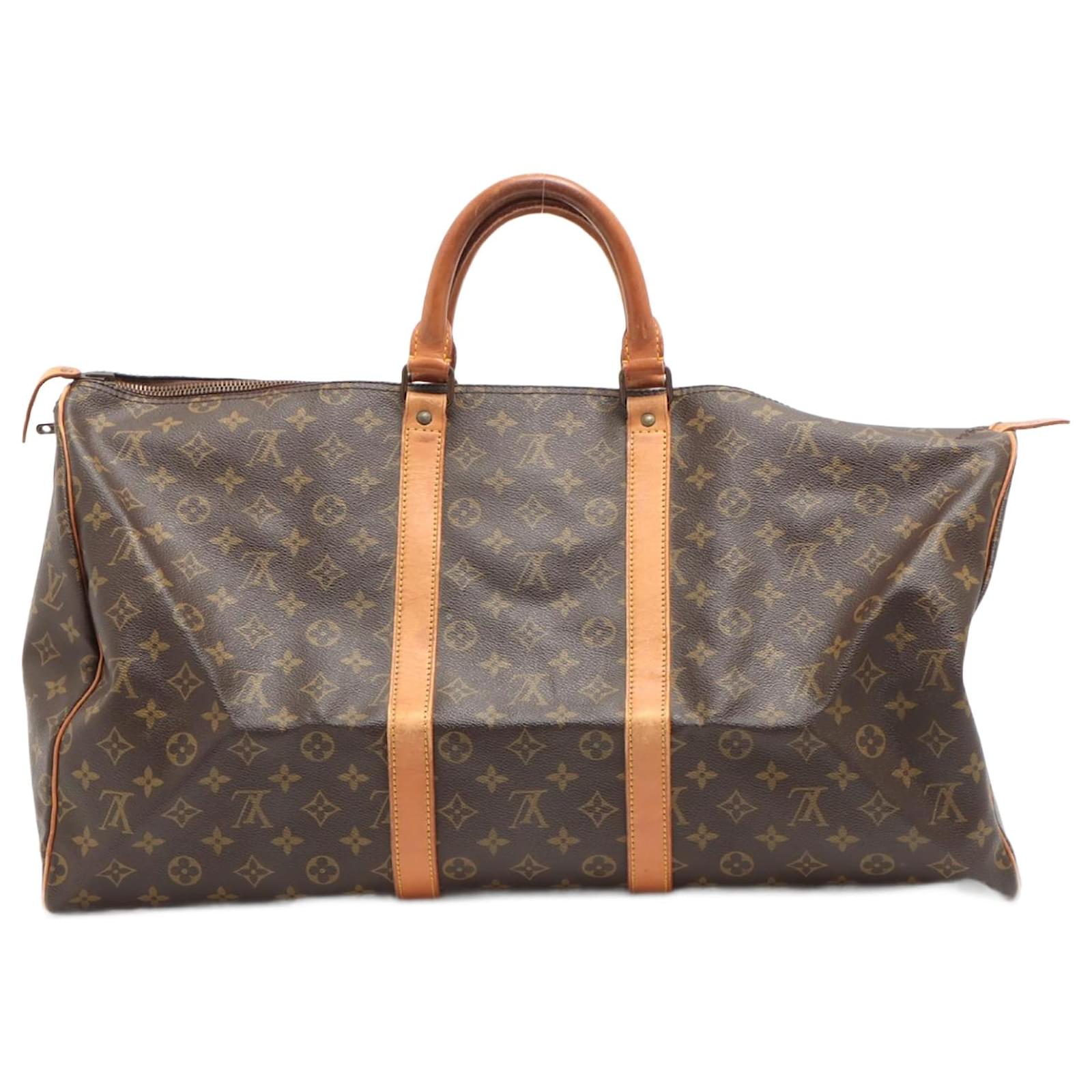 Louis Vuitton Keepall Bandoulière 55 Brown Cloth ref.919487 - Joli Closet