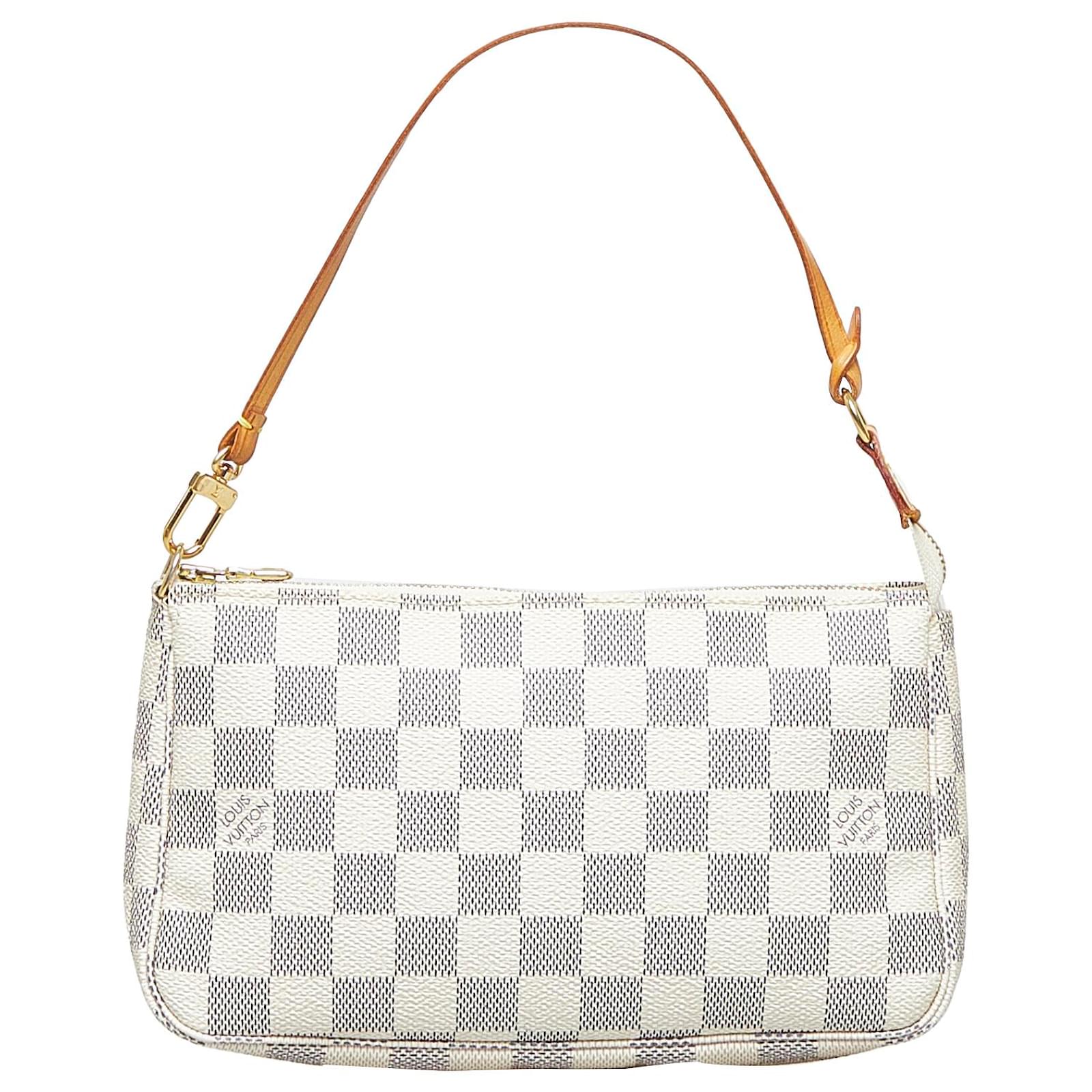 Pochette accessoire cloth handbag Louis Vuitton White in Cloth