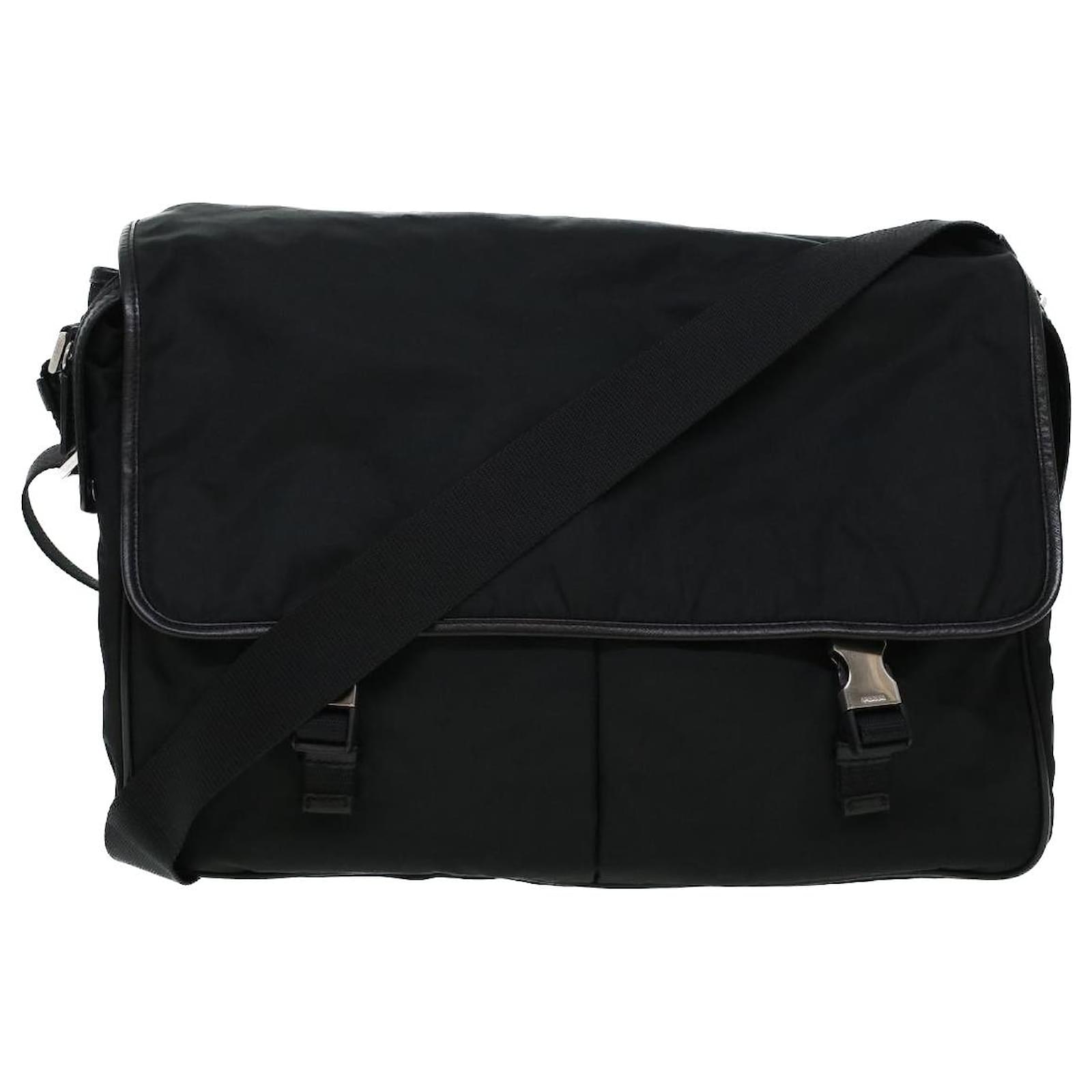 Prada Black Nylon Laptop Bag Prada