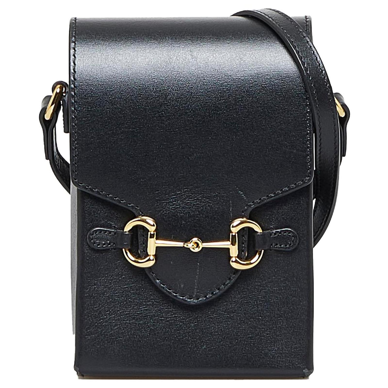 Gucci Horsebit 1955 Mini Shoulder Bag, Black, Other Materials