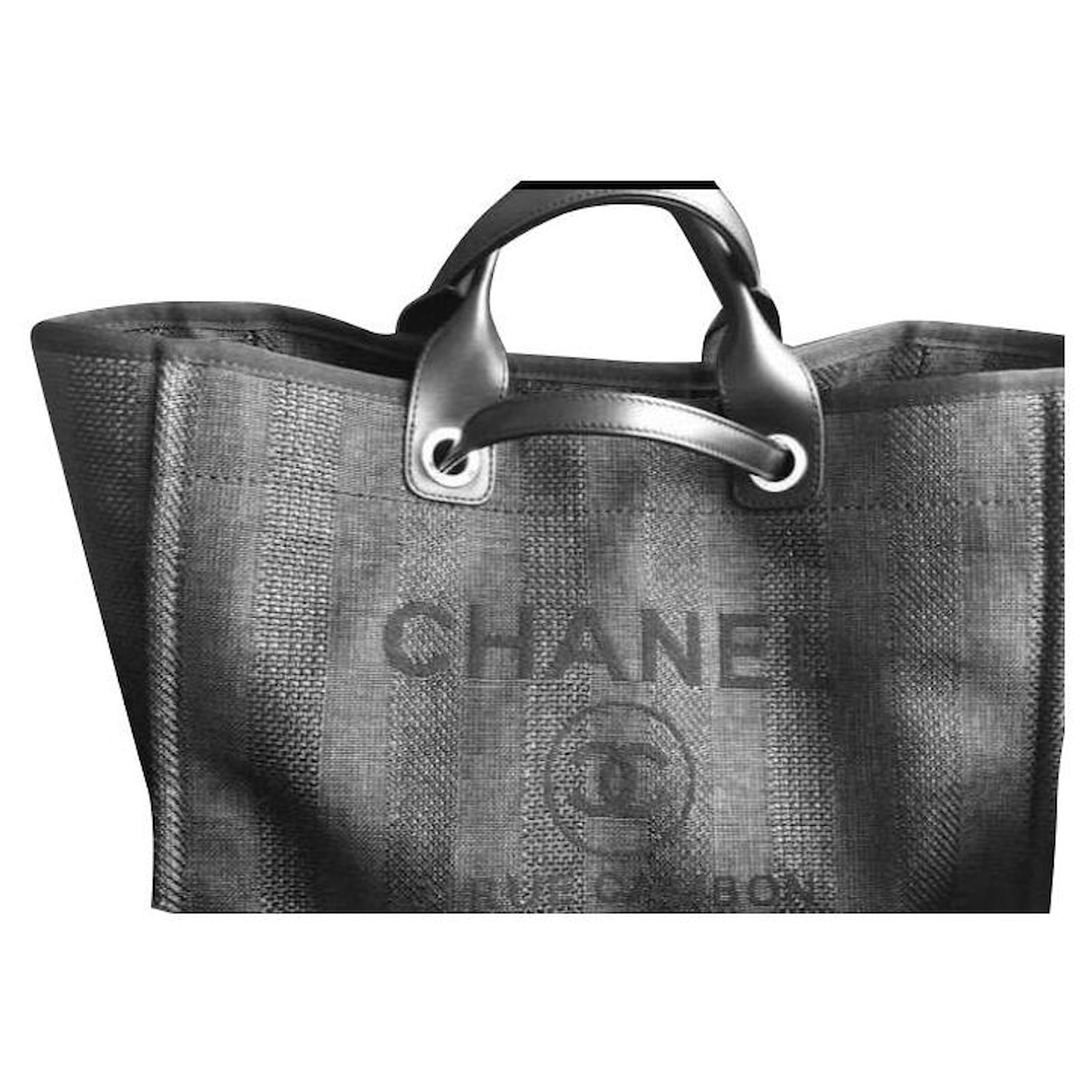 There are more options hereChanel Deauville L Grey Cotton ref.920346 - Joli  Closet, chanel grey deauville