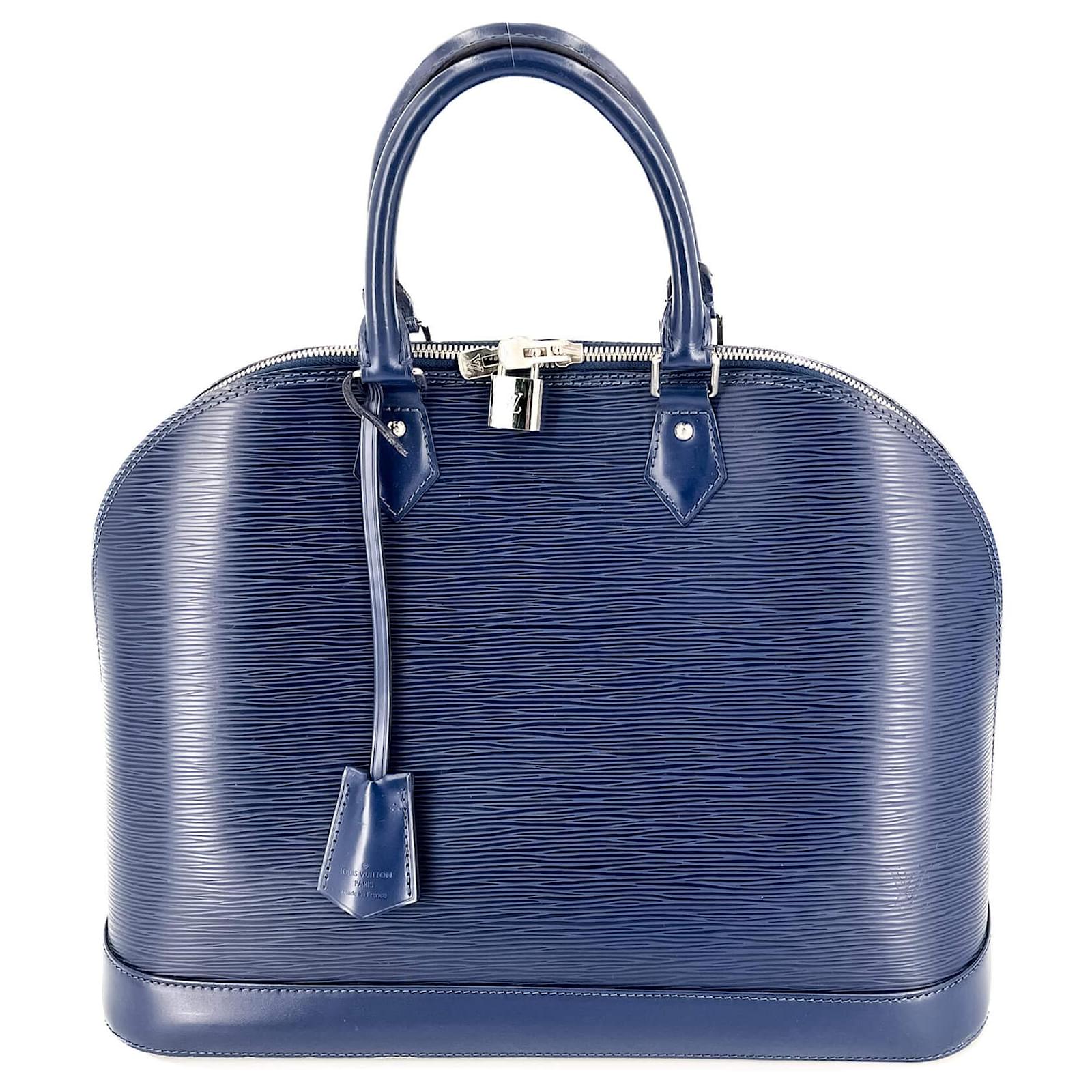 Louis Vuitton Alma MM Epi Leather Blue Indigo Bag Navy blue ref.920446 -  Joli Closet