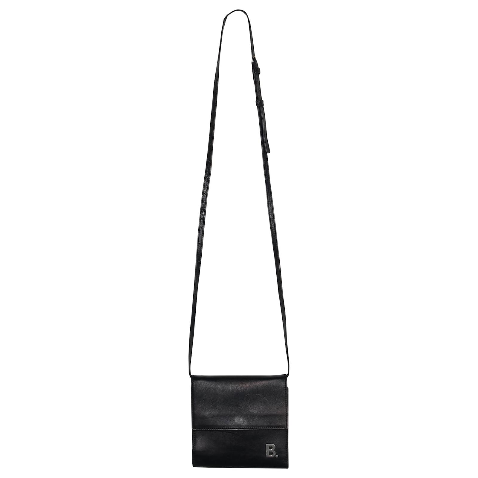 Balenciaga Card Holder Crossbody Bag in Black Leather ref.920476 - Joli ...