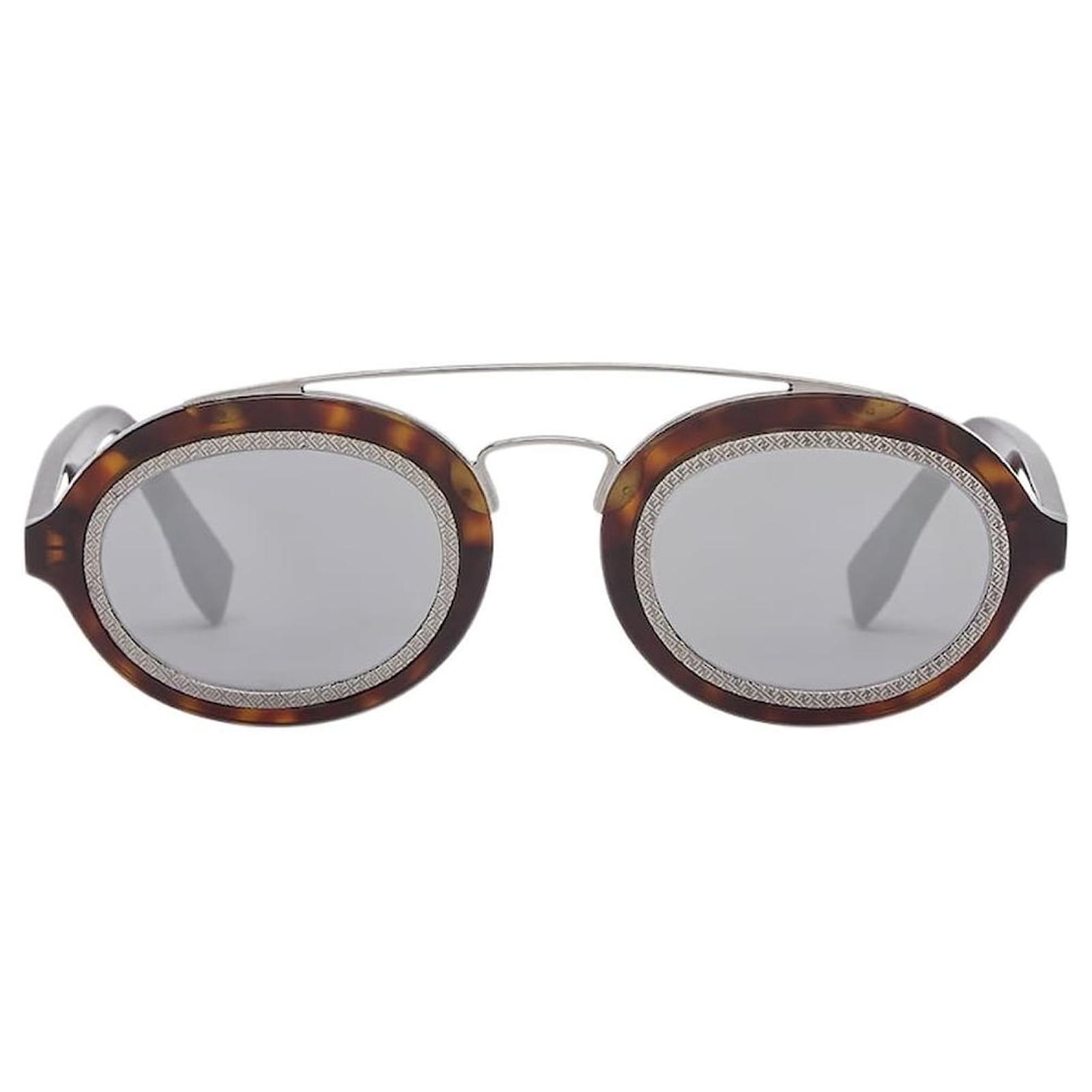 Fendi FF Around catwalk sunglasses Brown Acetate ref.920541 - Joli