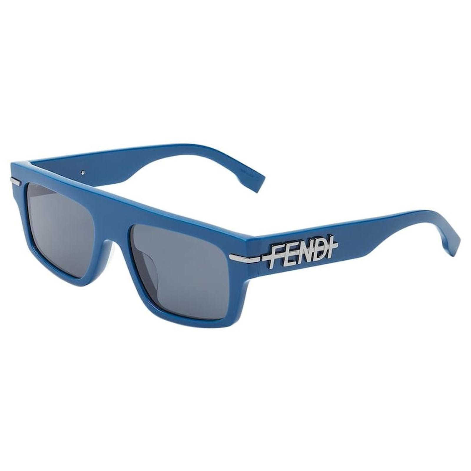 Fendi Fendigraphy Blue acetate sunglasses unisex ref.920542 - Joli Closet