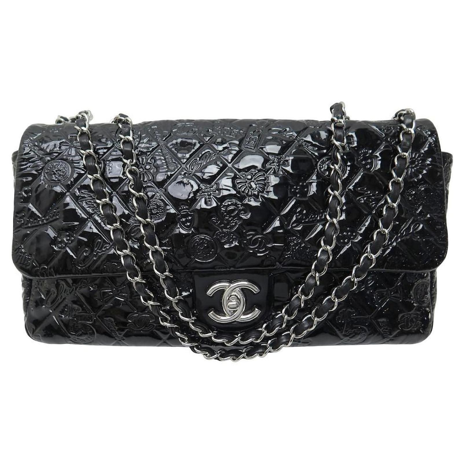 Handbags Chanel Chanel Timeless Coco Jumbo Patent Leather HANDBAG49748 Lucky Charms Purse