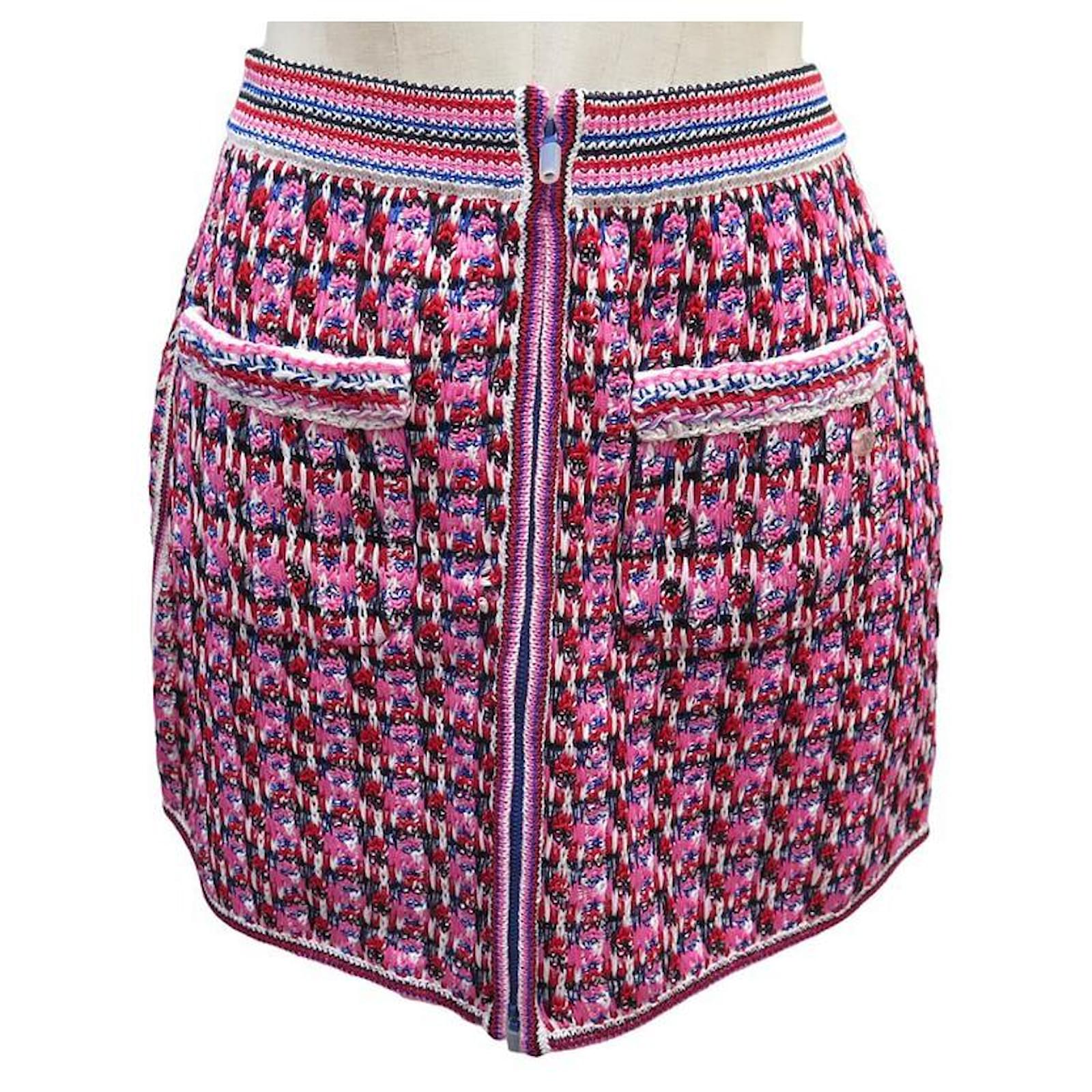 NEW CHANEL ZIPPED SKIRT P56617 K07419 mc991 M 38