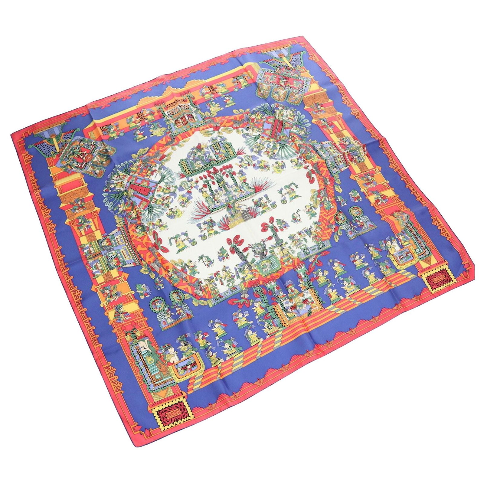 Carré Hermès 90 "La Vallée De Cristal" - 100% Soie Multicolore - Neuf Avec étiquettes Et Boîte