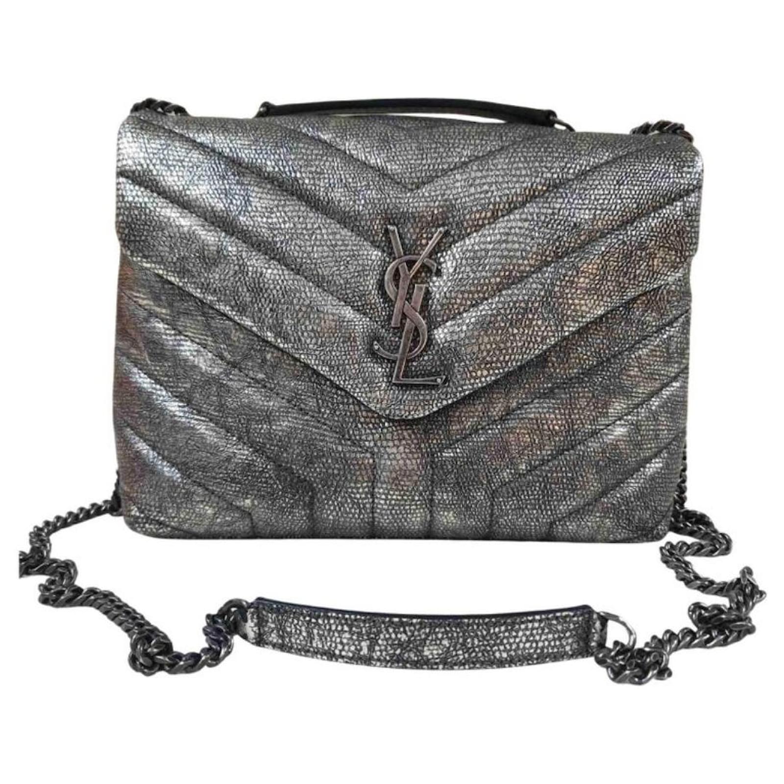 Metallic Calf Leather Crossbody Bag