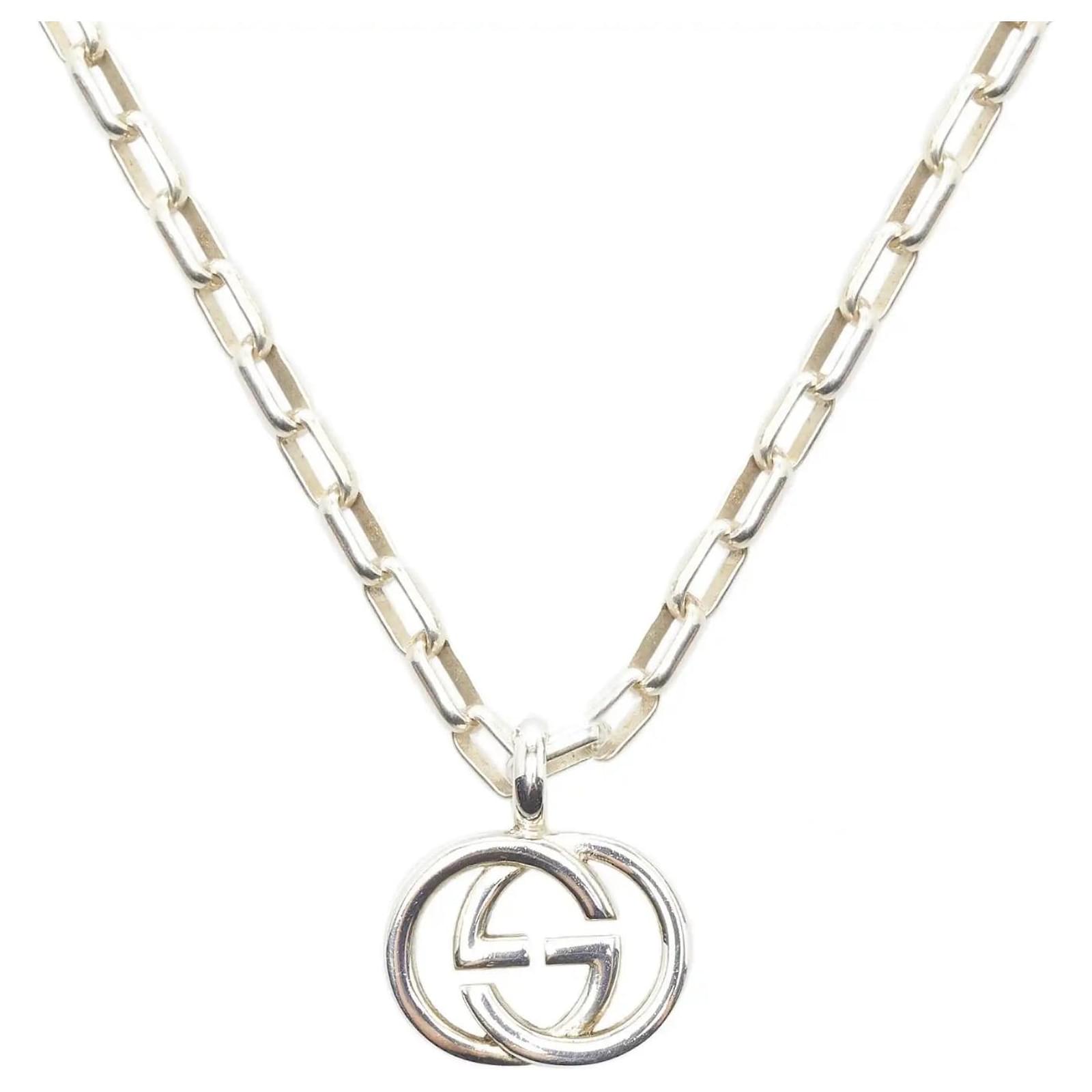 Gucci Interlocking G Pendant sterling silver Necklace Gucci