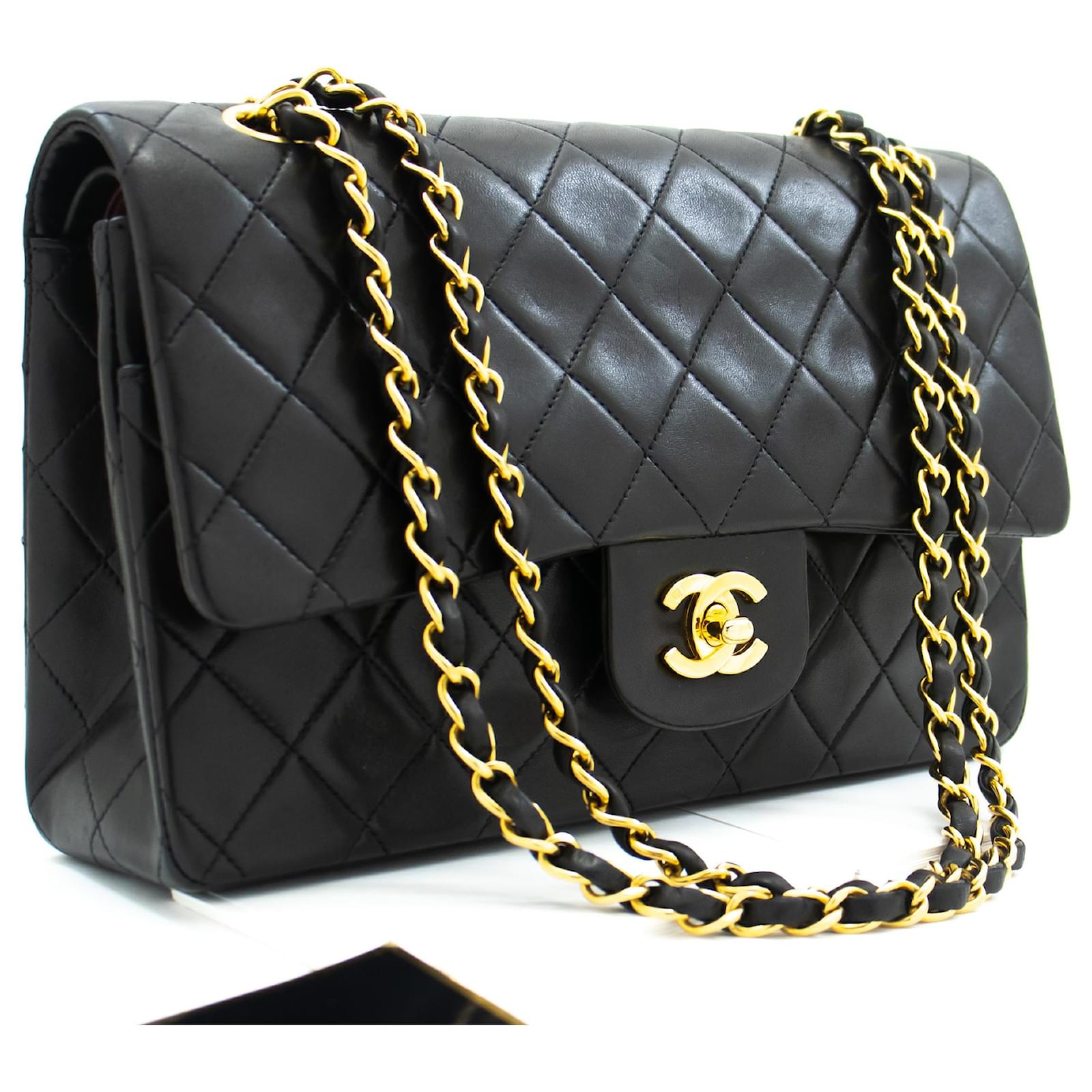 CHANEL, Bags, Auth Vintage Chanel Leather Luxe Ligne Bowler Bag