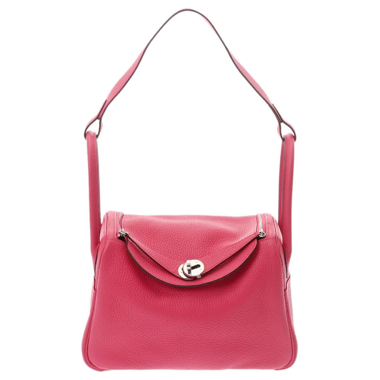 Hermes Lindy - Hermes 34cm Pink Clemence Shoulder Bag