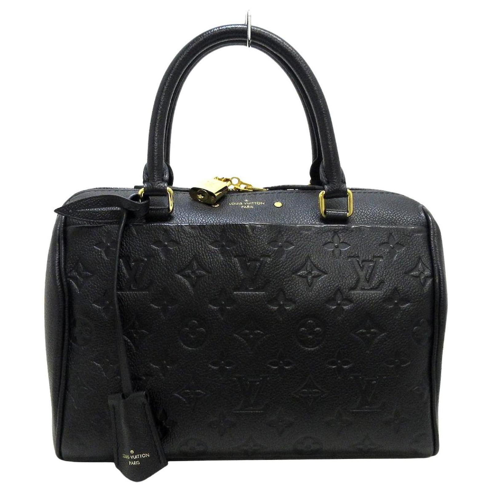 Louis Vuitton speedy Bandouliere 25 Black Leather ref.921901