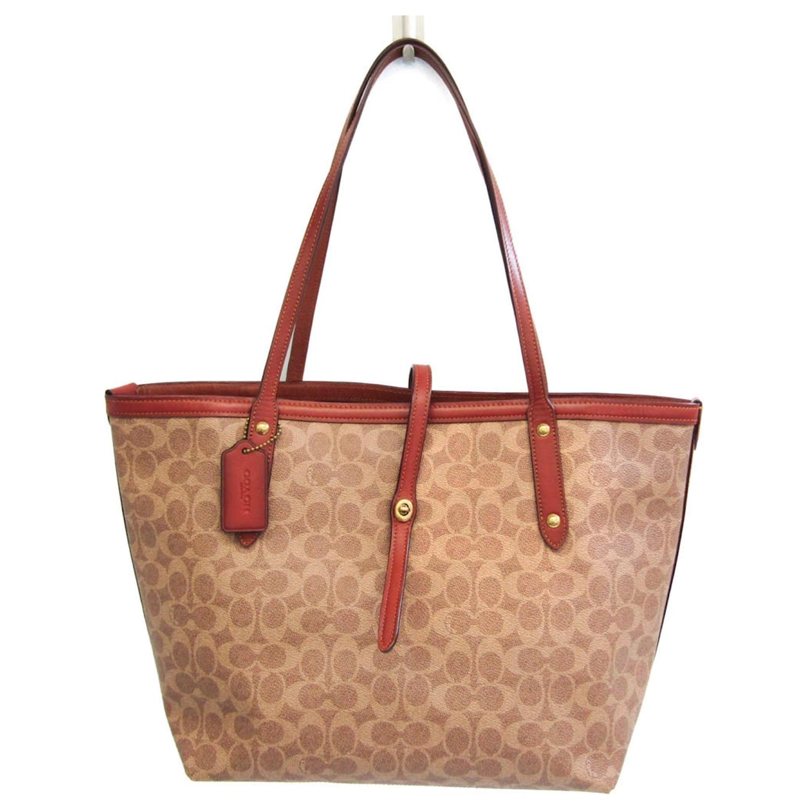 Coach signature canvas online market tote