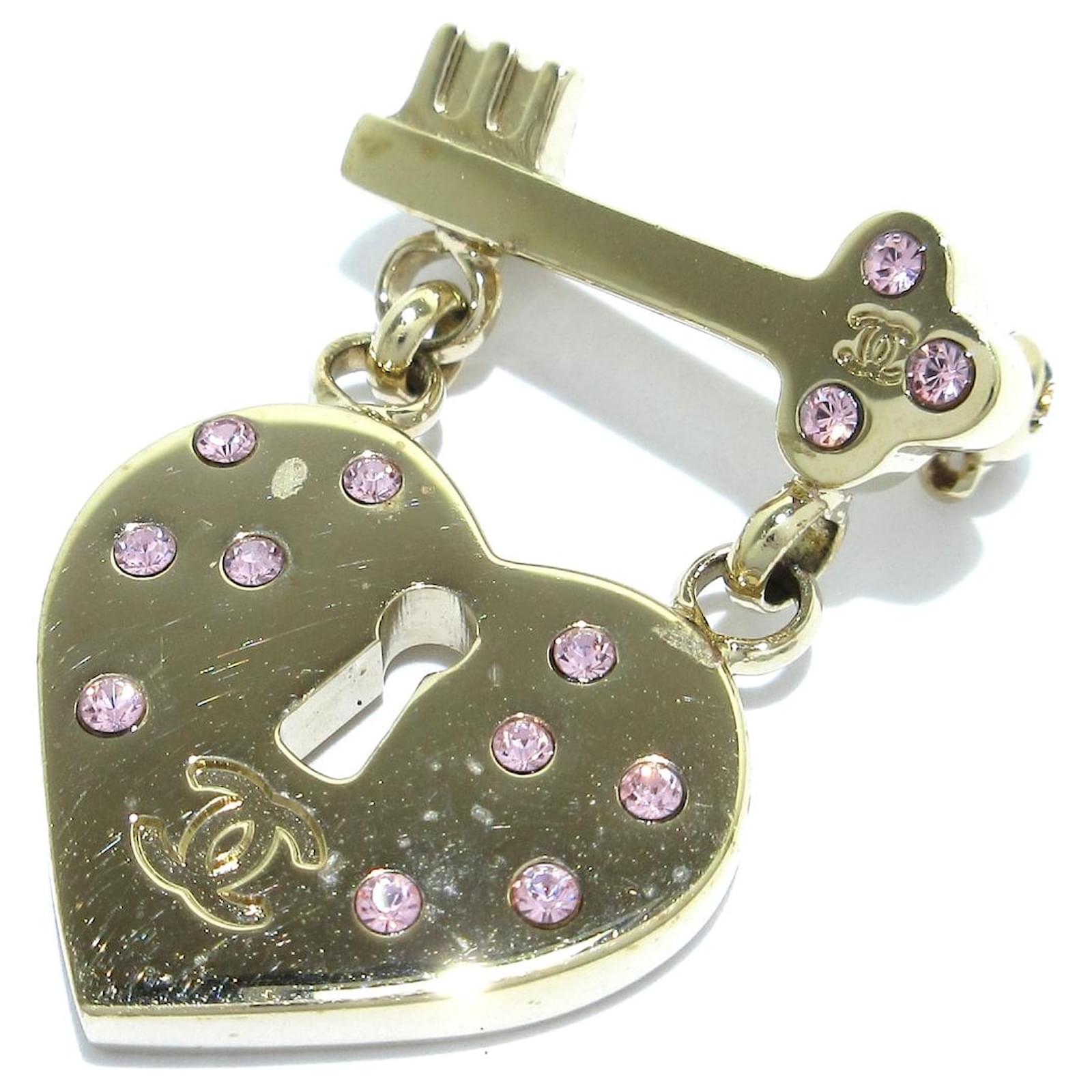 Broche Chanel doré/strass main image 1