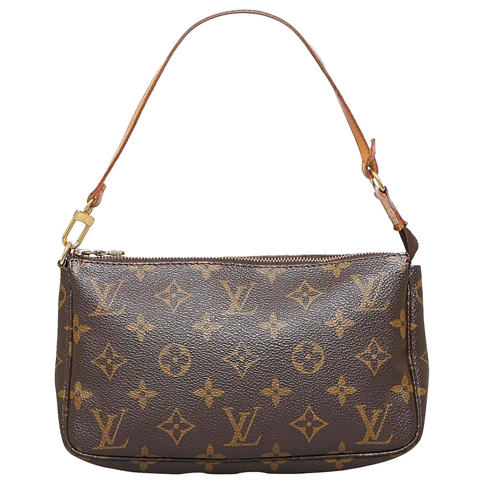 Pochette accessoire cloth handbag Louis Vuitton Brown in Cloth