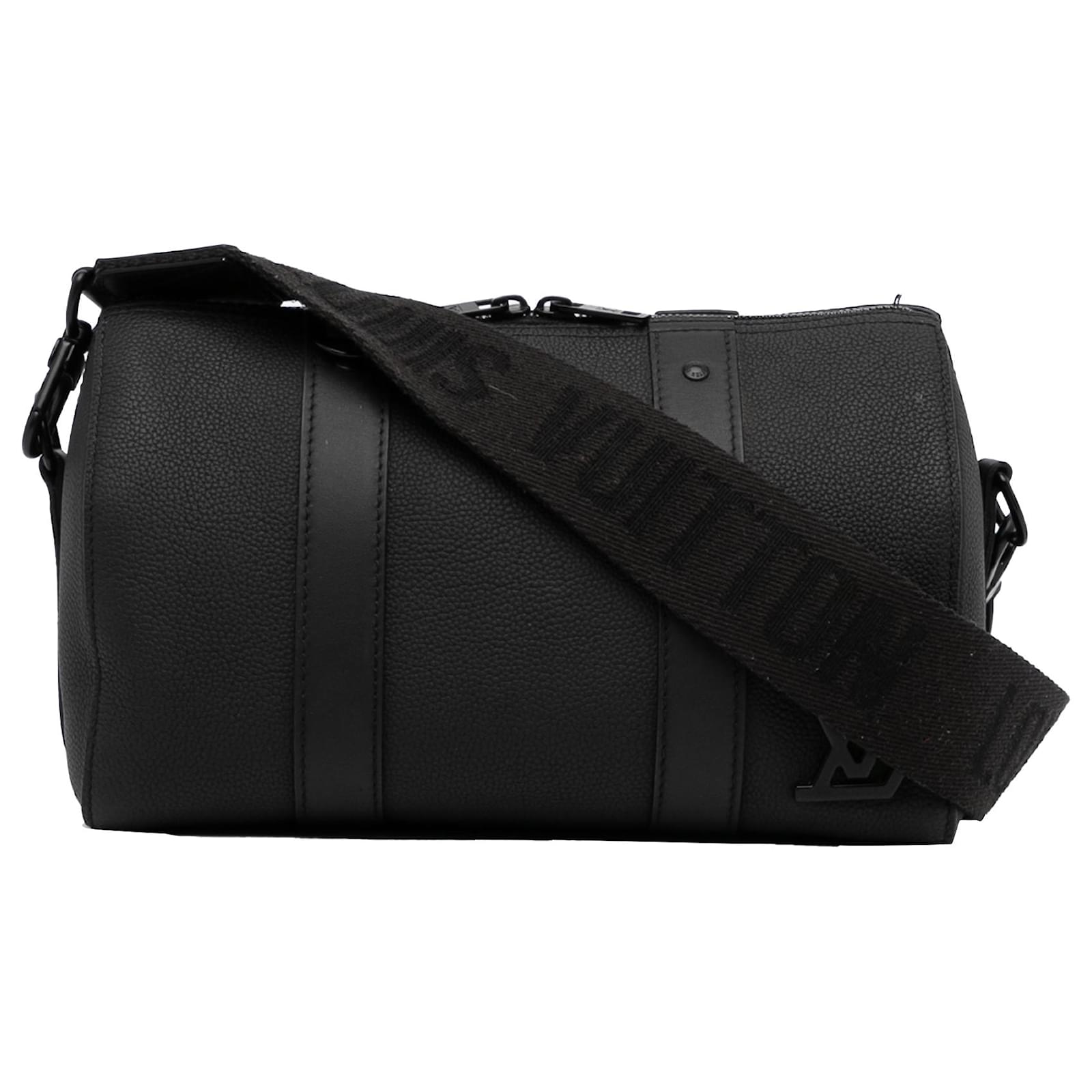 Louis Vuitton Black Aerogram City Keepall Leather Pony-style